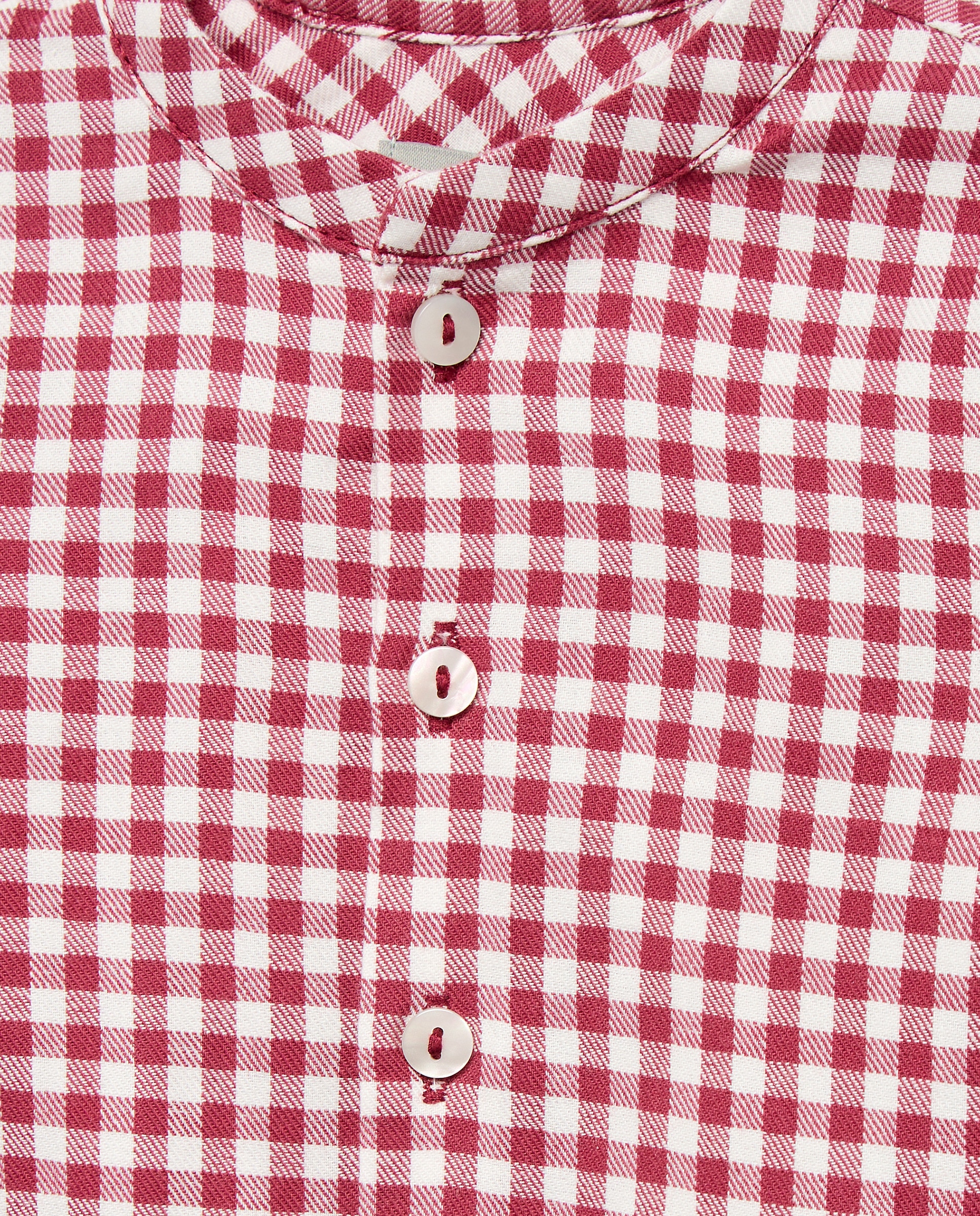 Camisa de manga larga con cuello mao de bebé - Coconut El Corte Inglés - Rojo Rojo-3