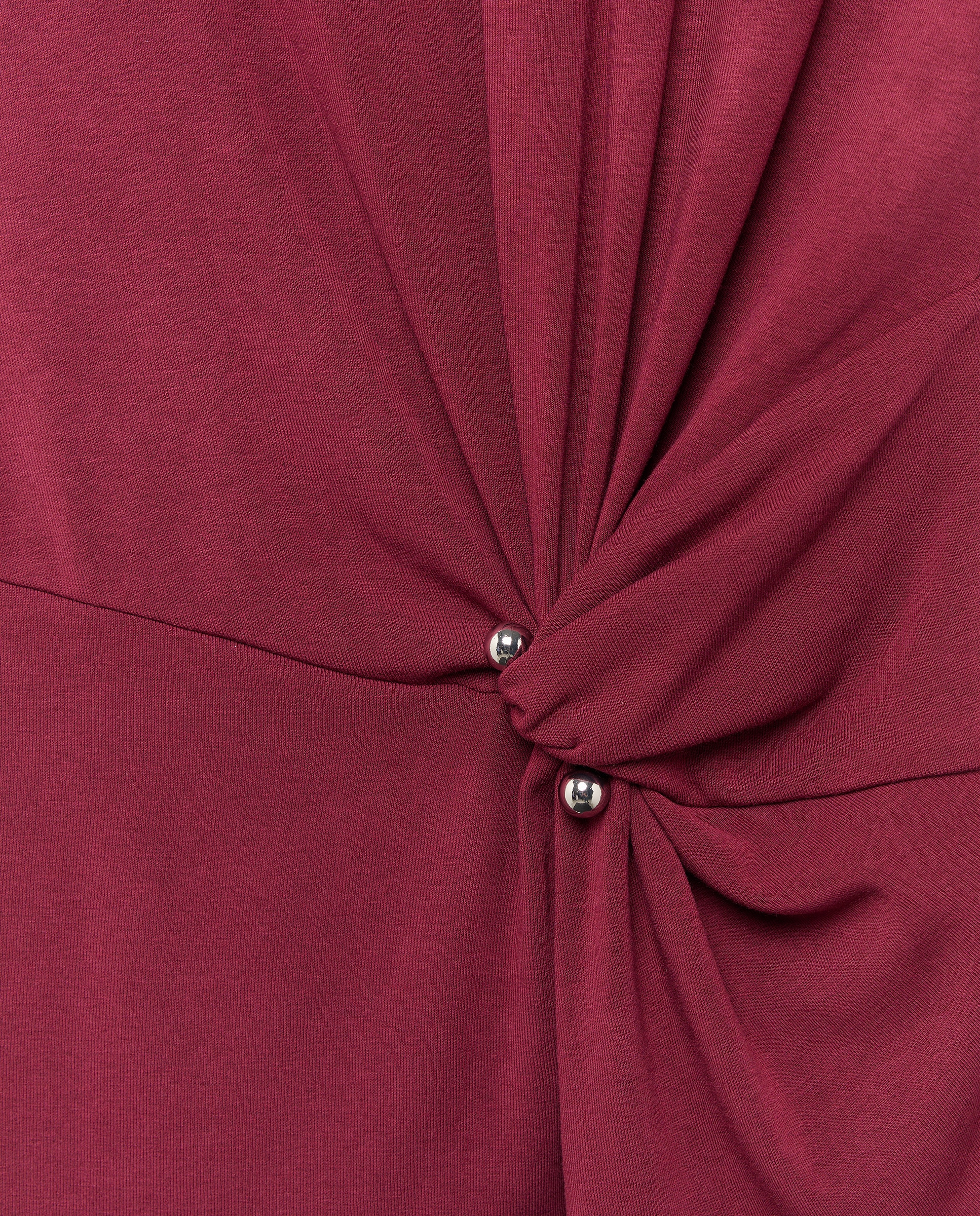 T-shirt de mulher com manga curta Bordeaux-2