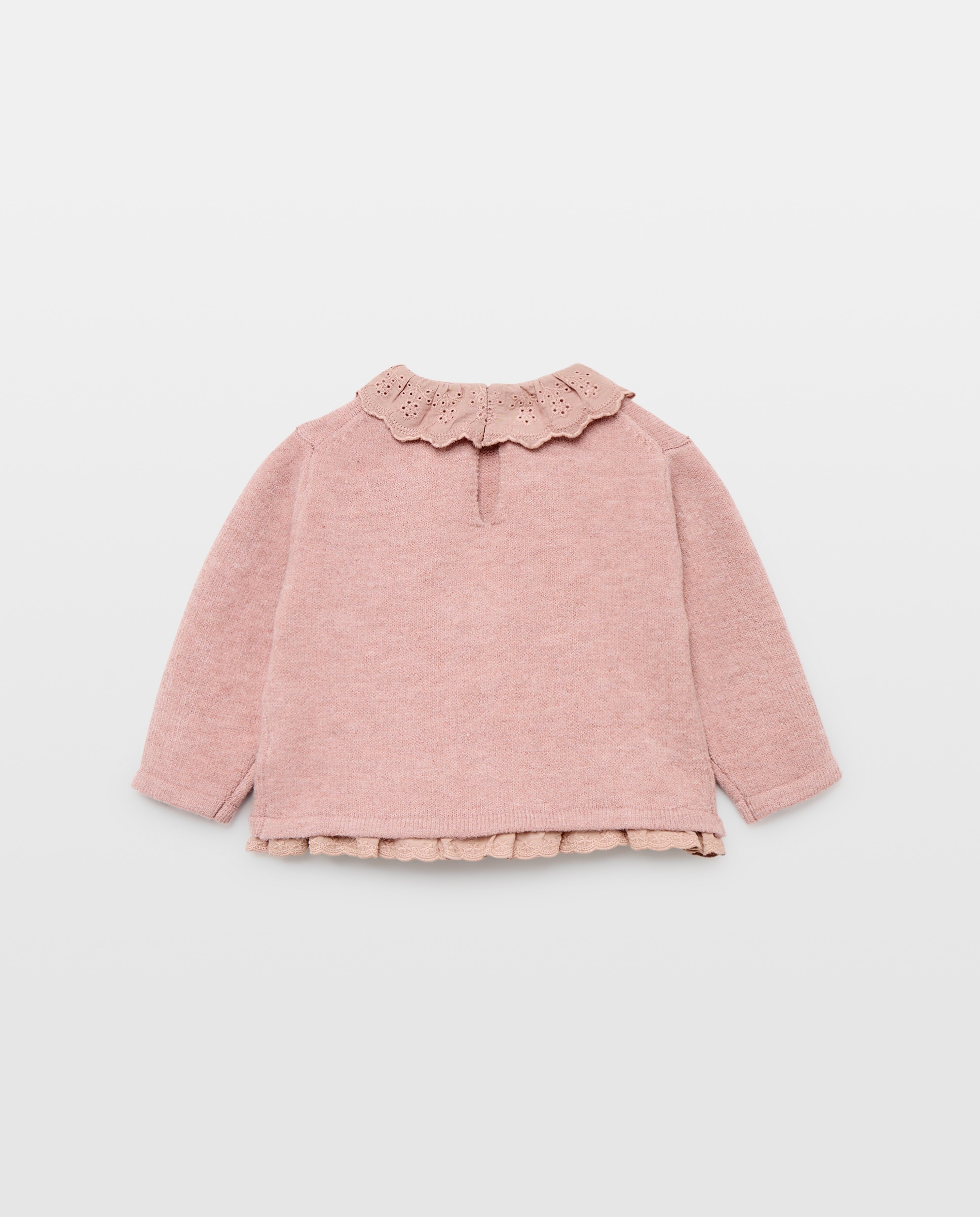 Camisola de Malha de Bebé com Folho na Gola Baby El Corte Inglés Verde-2