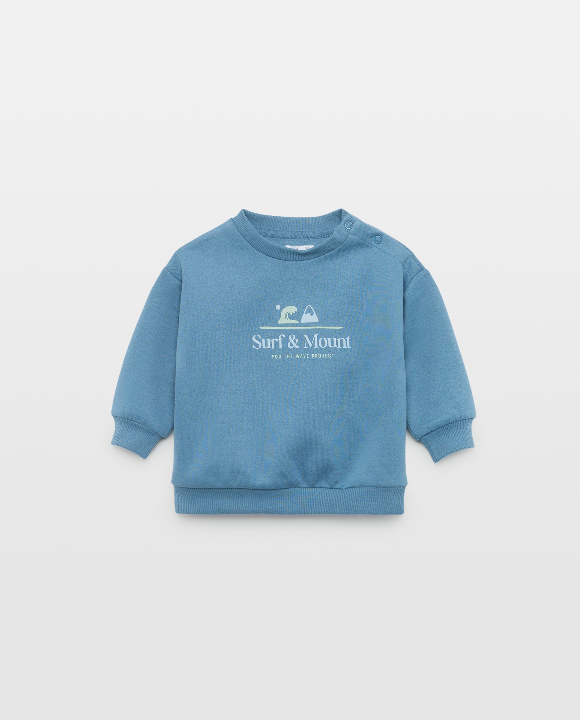 Imagen 0 de Sudadera de bebé cuello caja estampada