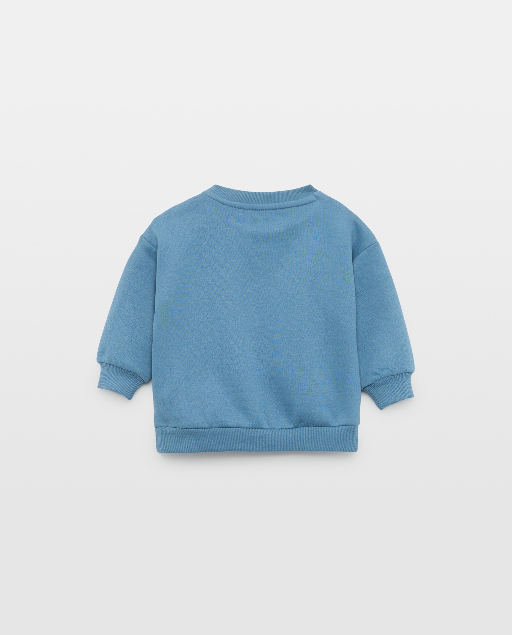 Sudadera de bebé cuello caja estampada 440 Azulón-2