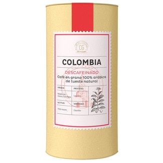 Descafeinado Café em Grão 100% Arábica Assado ao Natural Colombia embalagem 250 g - Club Del Gourmet