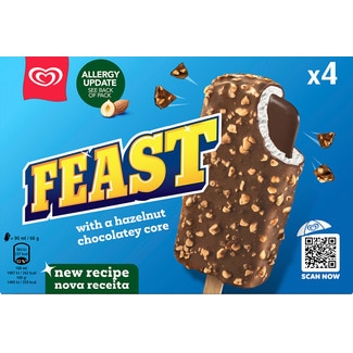 Gelado Feast Pack 4 embalagem 90 ml - Olá