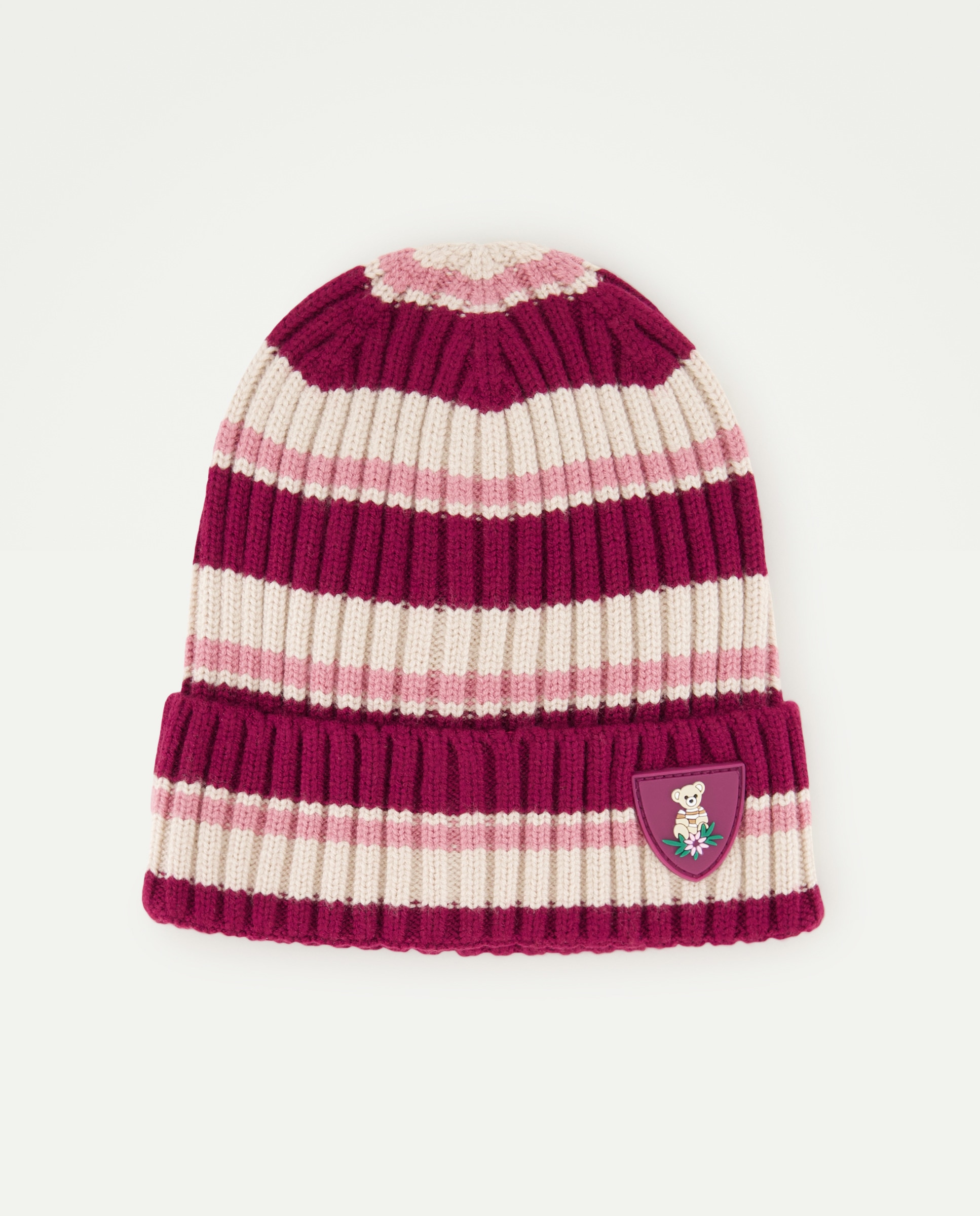 Imagem 0 de Gorro Canelado às Riscas com Emblema de Escudo