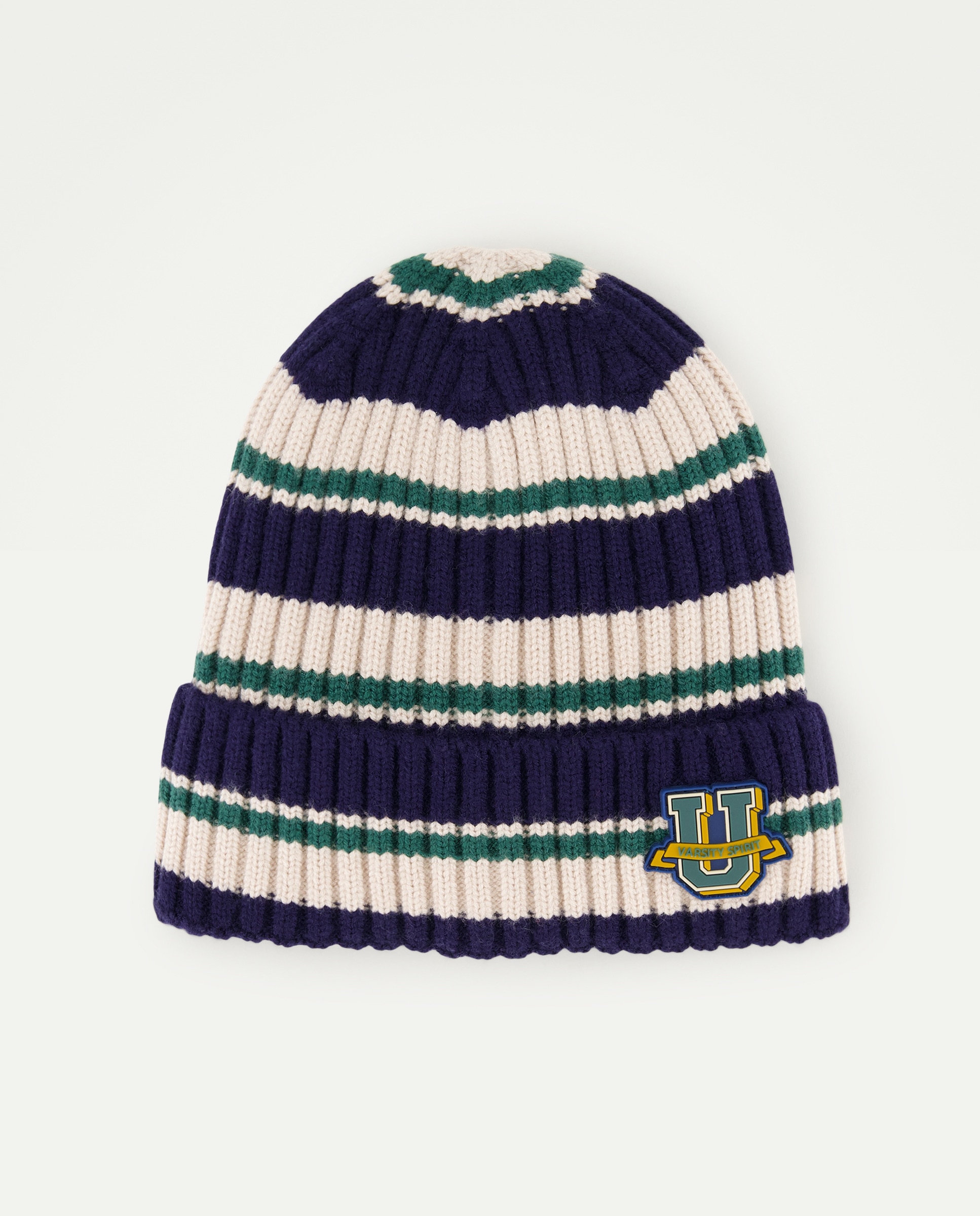 Imagem 0 de Gorro Canelado às Riscas com Emblema de Letra