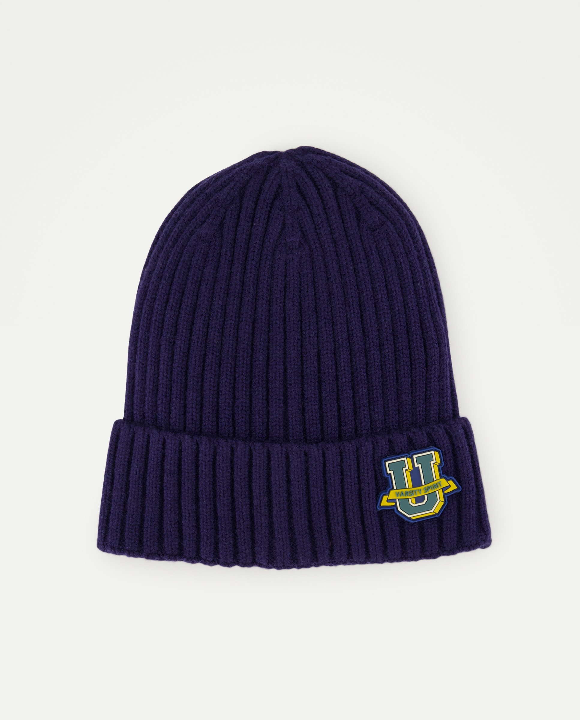 Gorro canalé parche letra de niño - Kids El Corte Inglés - Azul marino Azul marino-1