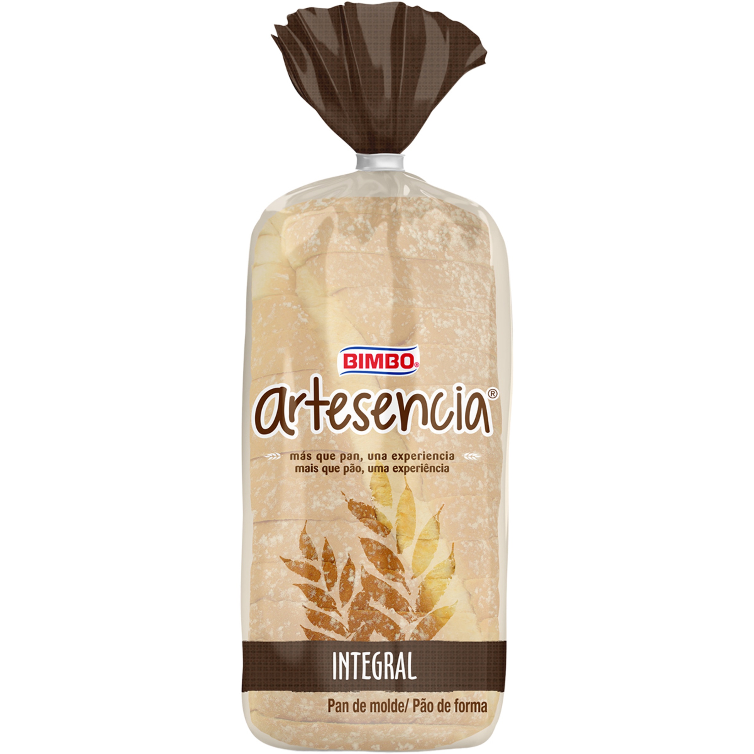 pan de molde integral 100% paquete 500 g