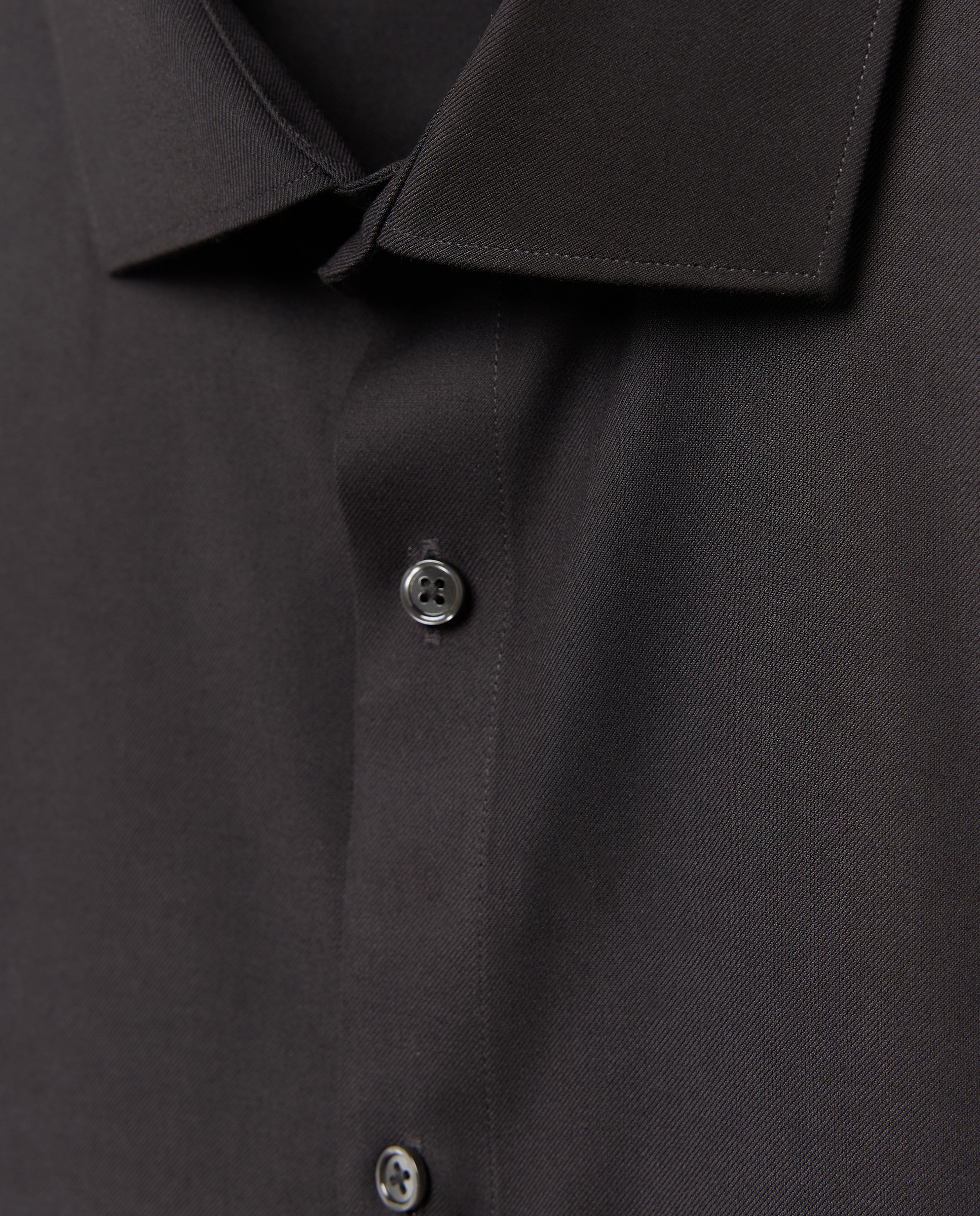 Camisa Lisa com Manga Comprida Preto-2