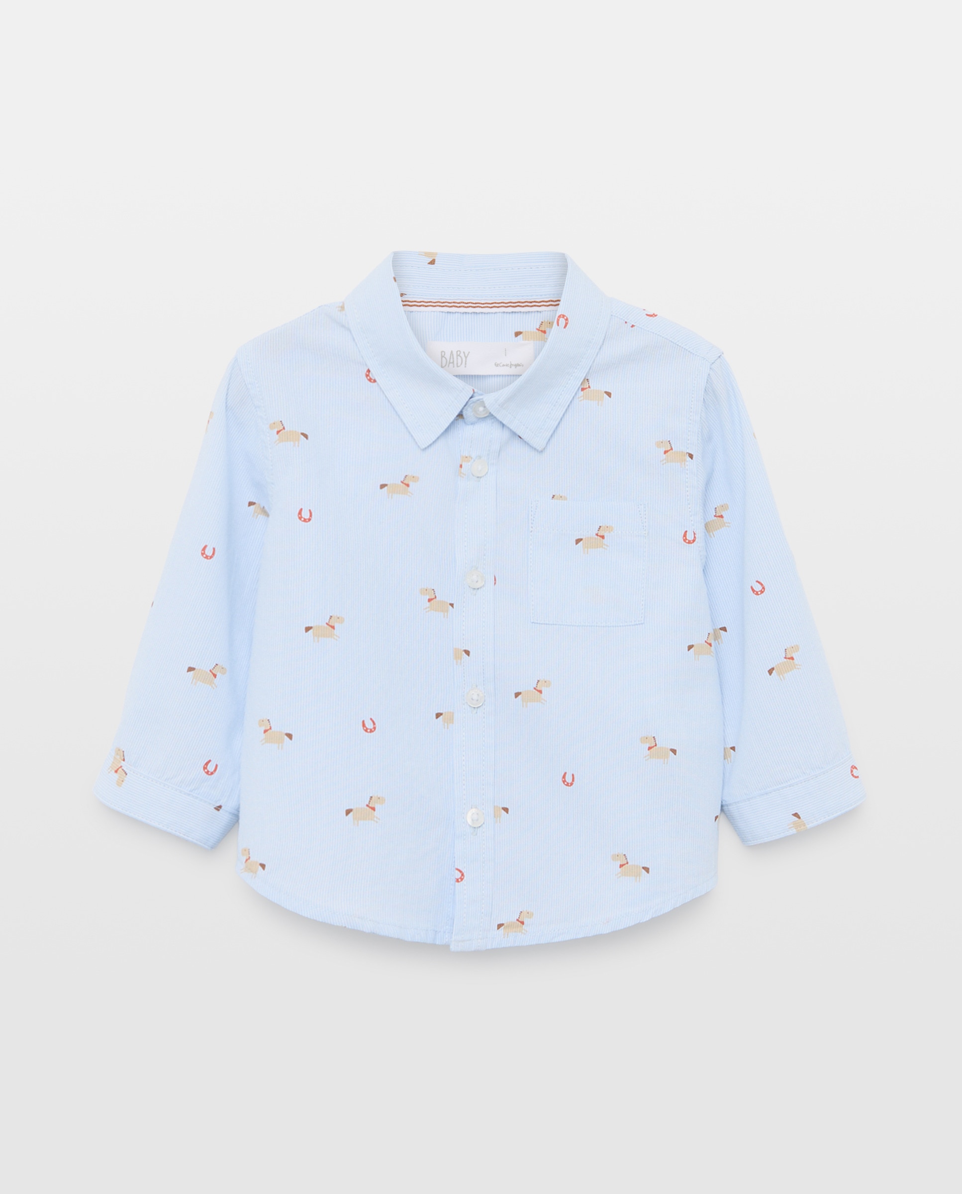 Imagem 0 de Camisa de Bebé em Popelina com Manga Comprida e Fantasia
