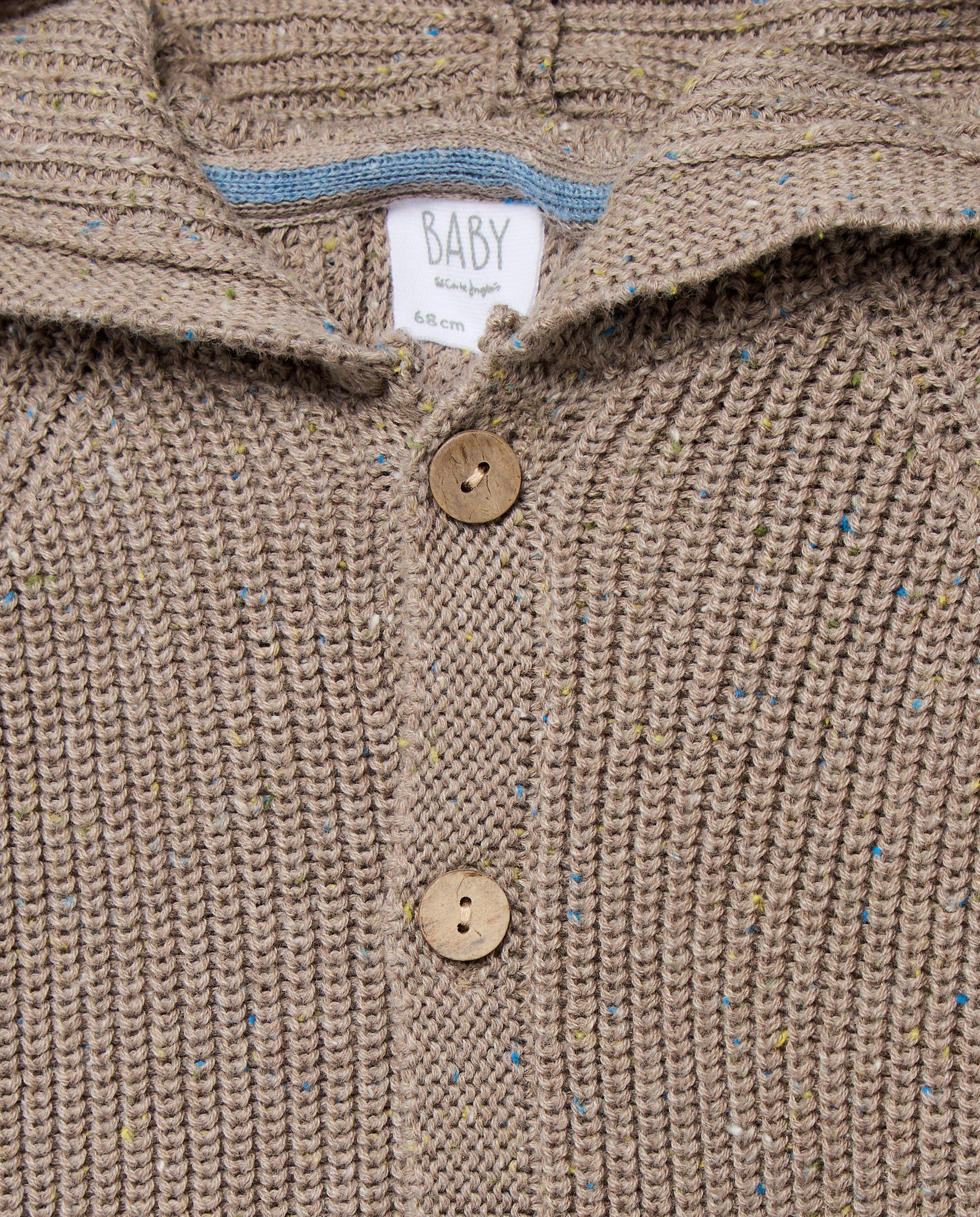 Chaqueta lisa tricot de bebé - Baby El Corte Inglés - Marrón Marrón-3