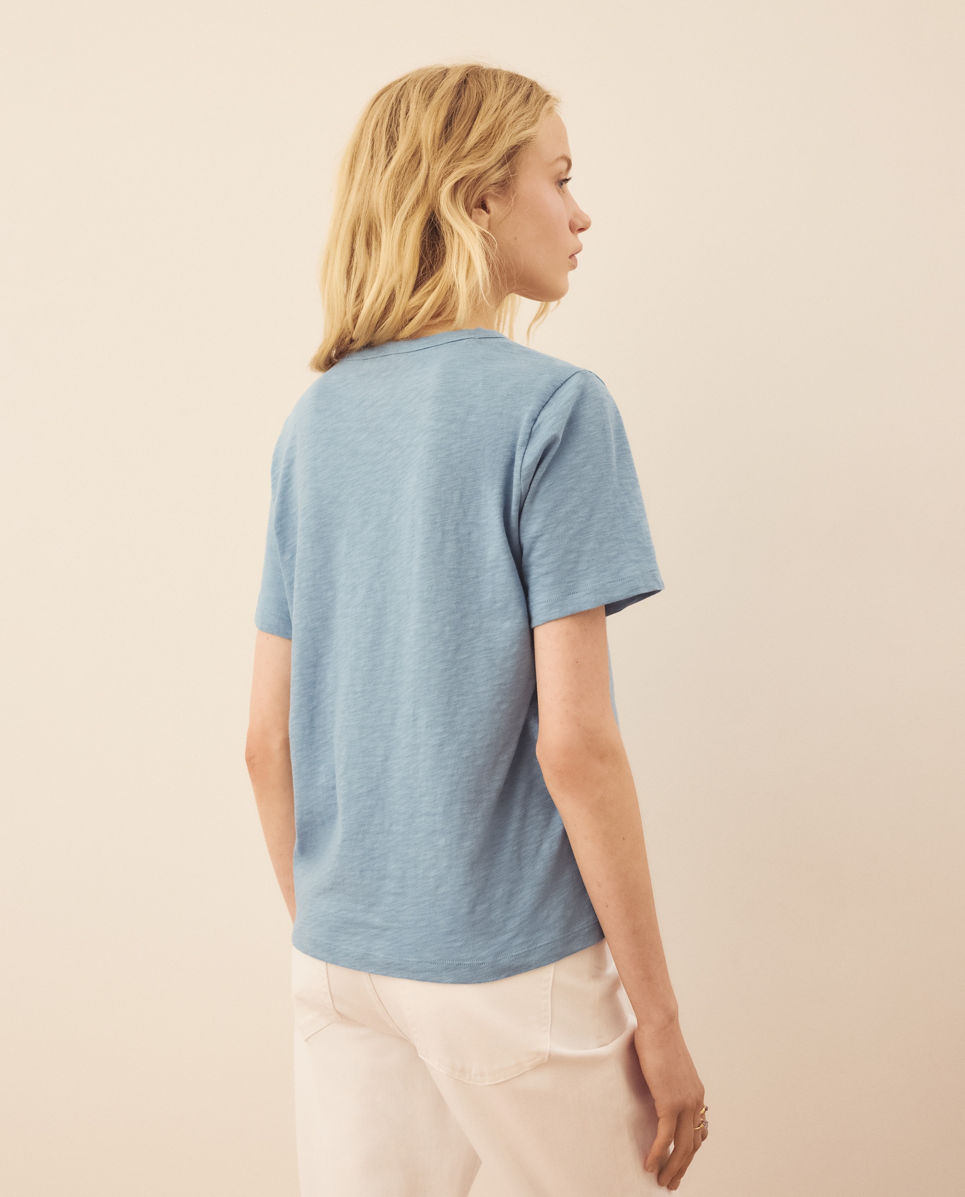 T-shirt com Estampado Posicional 400 Azul-3