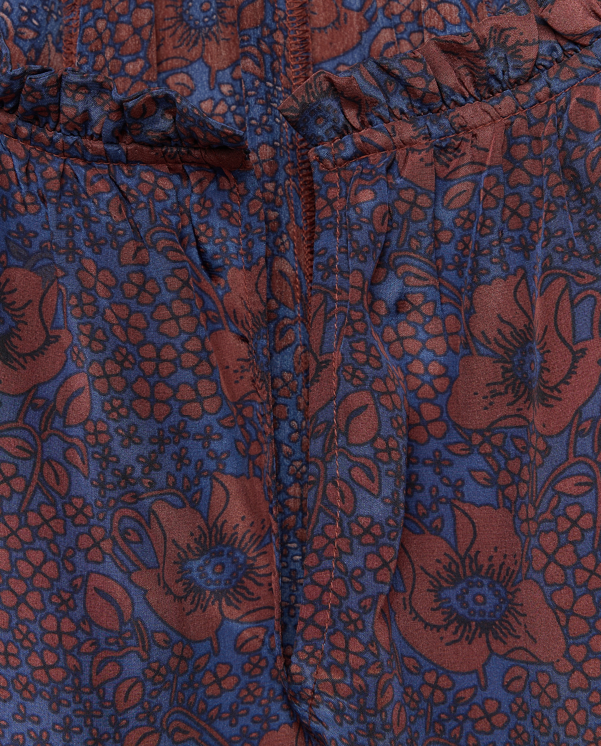 Vestido curto com estampado Castanho-2
