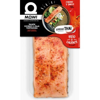 salmón cocinado a baja temperatura con especias Thai bandeja 220 g - Mowi