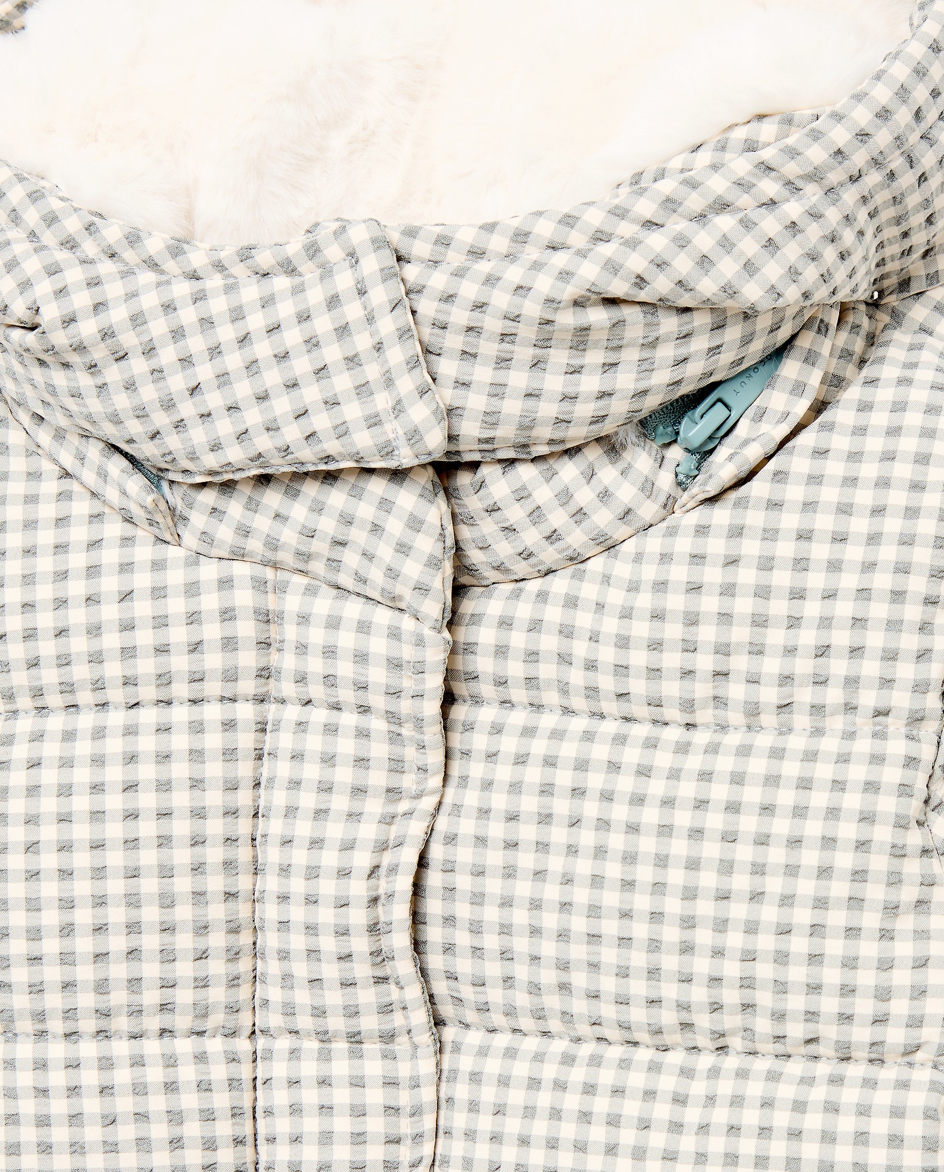 Parka nylon seersucker con capucha desmontable pelo largo de bebé - Coconut El Corte Inglés - Verde Verde-4