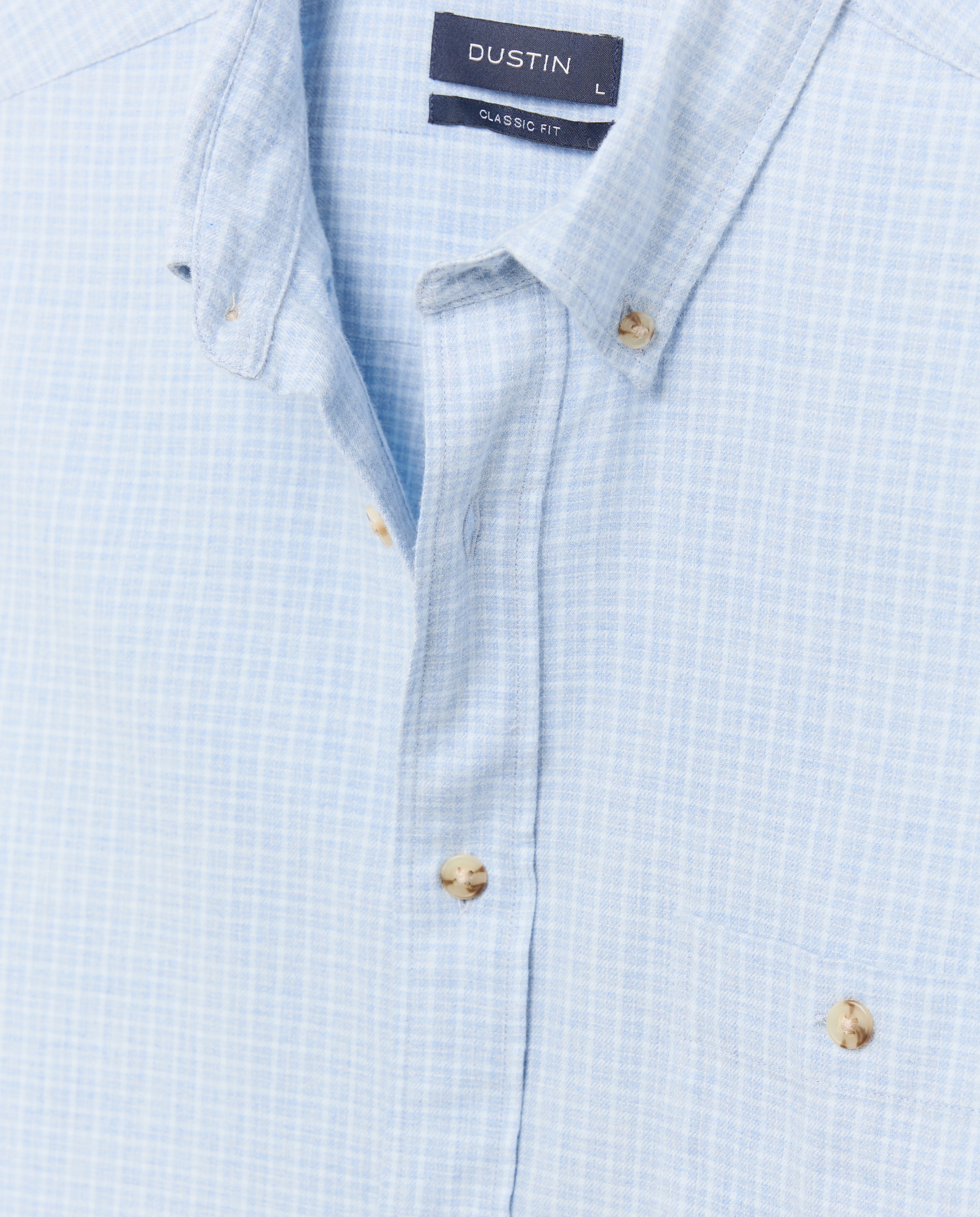 Camisa Casual Villela aos Quadrados Melange Azul-2