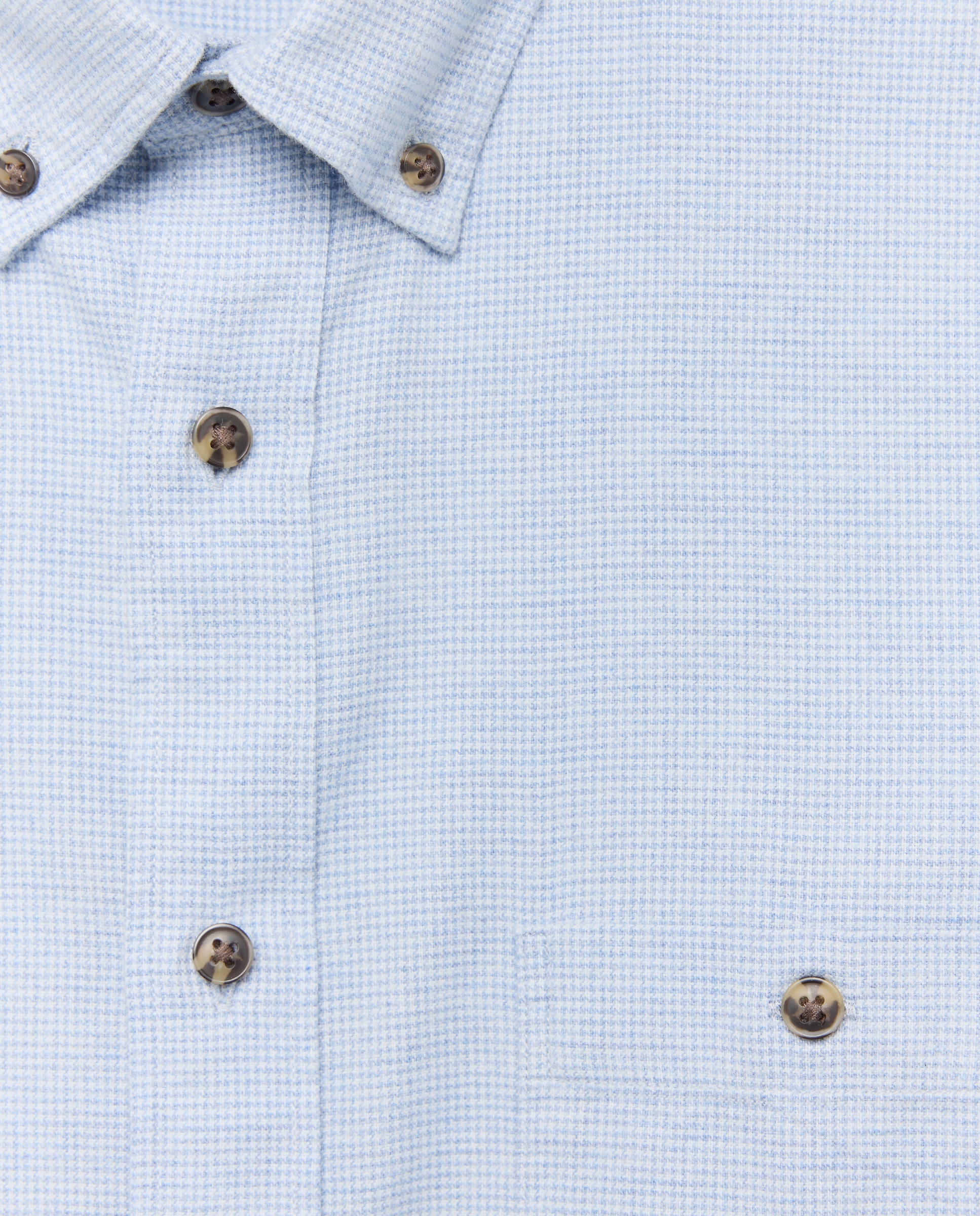 Camisa Casual Villela com Pied-de-Poule Azul-2