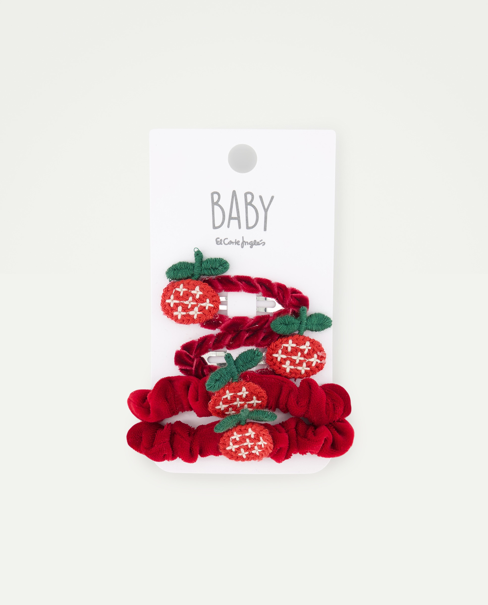 Pack de Elásticos de Bebé com Morangos Baby El Corte Inglés Bordeaux-1