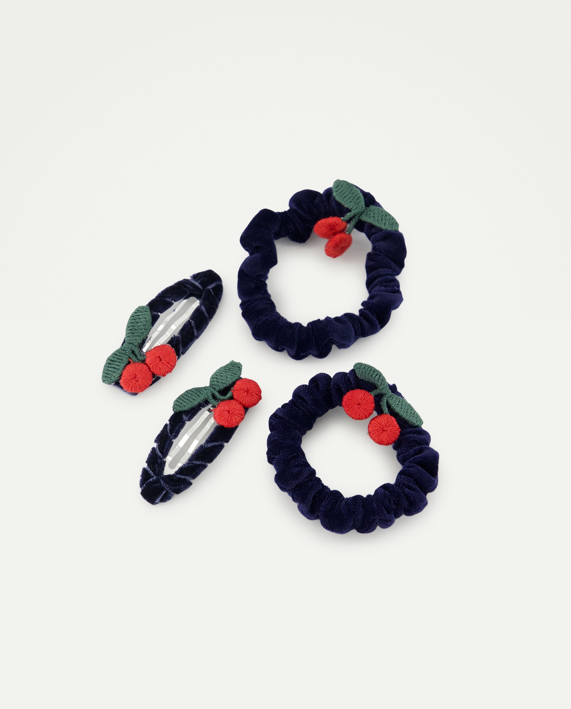Pack Coleteros fresas y Scrunchies de bebé niña - Baby El Corte Inglés - Azul marino Azul marino-2