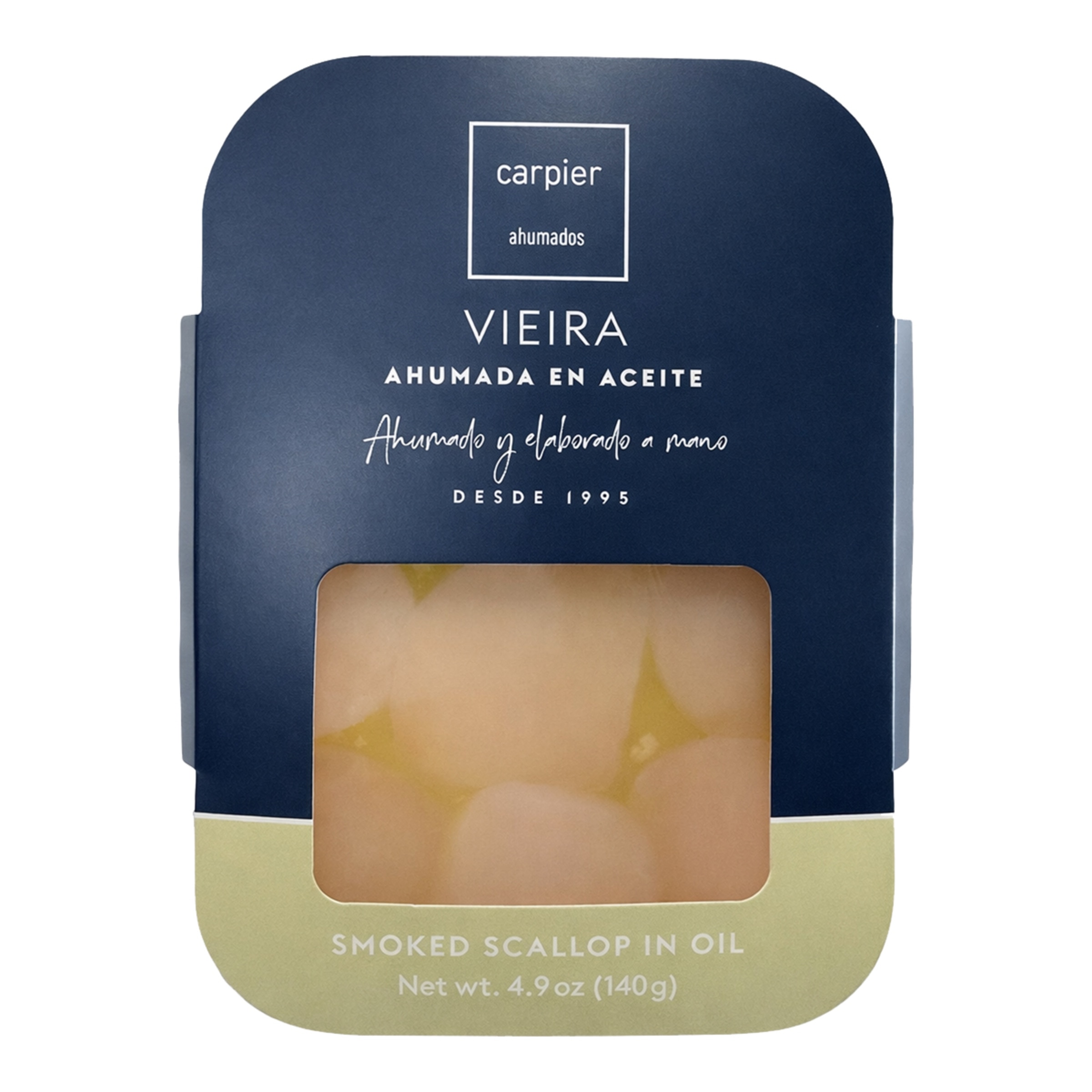 Imagen 0 de Vieira ahumada en aceite Carpier
