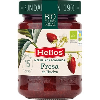 Bio mermelada  ecológica extra de fresa con azúcar de caña frasco 350 g - Helios