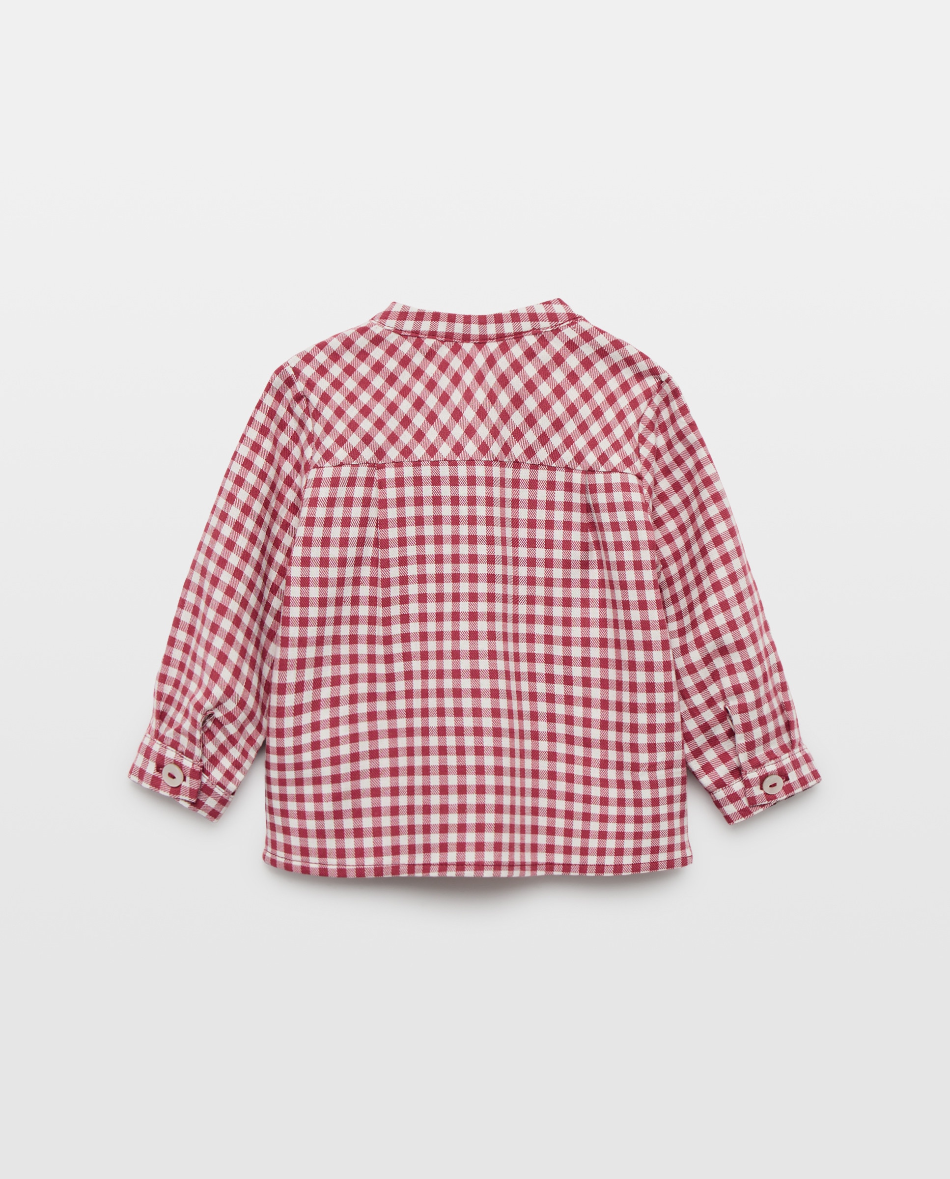 Camisa de manga larga con cuello mao de bebé - Coconut El Corte Inglés - Rojo Rojo-2