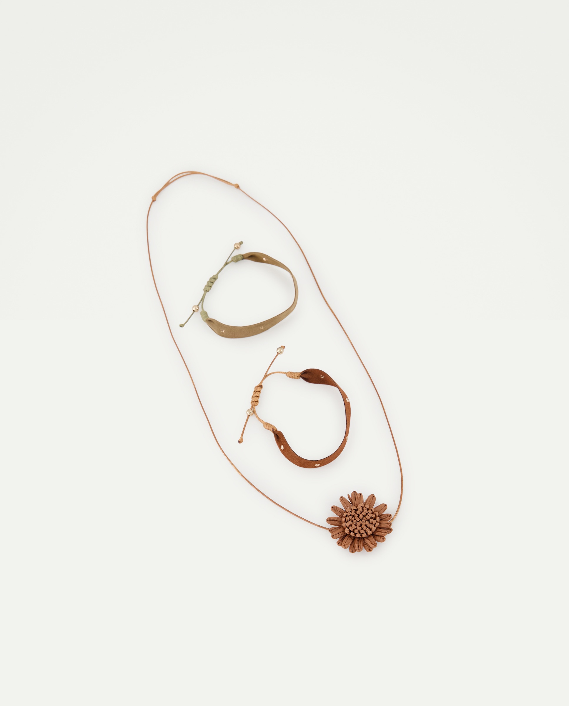Pack de Colar Flor + Pulseiras Multicolor-2