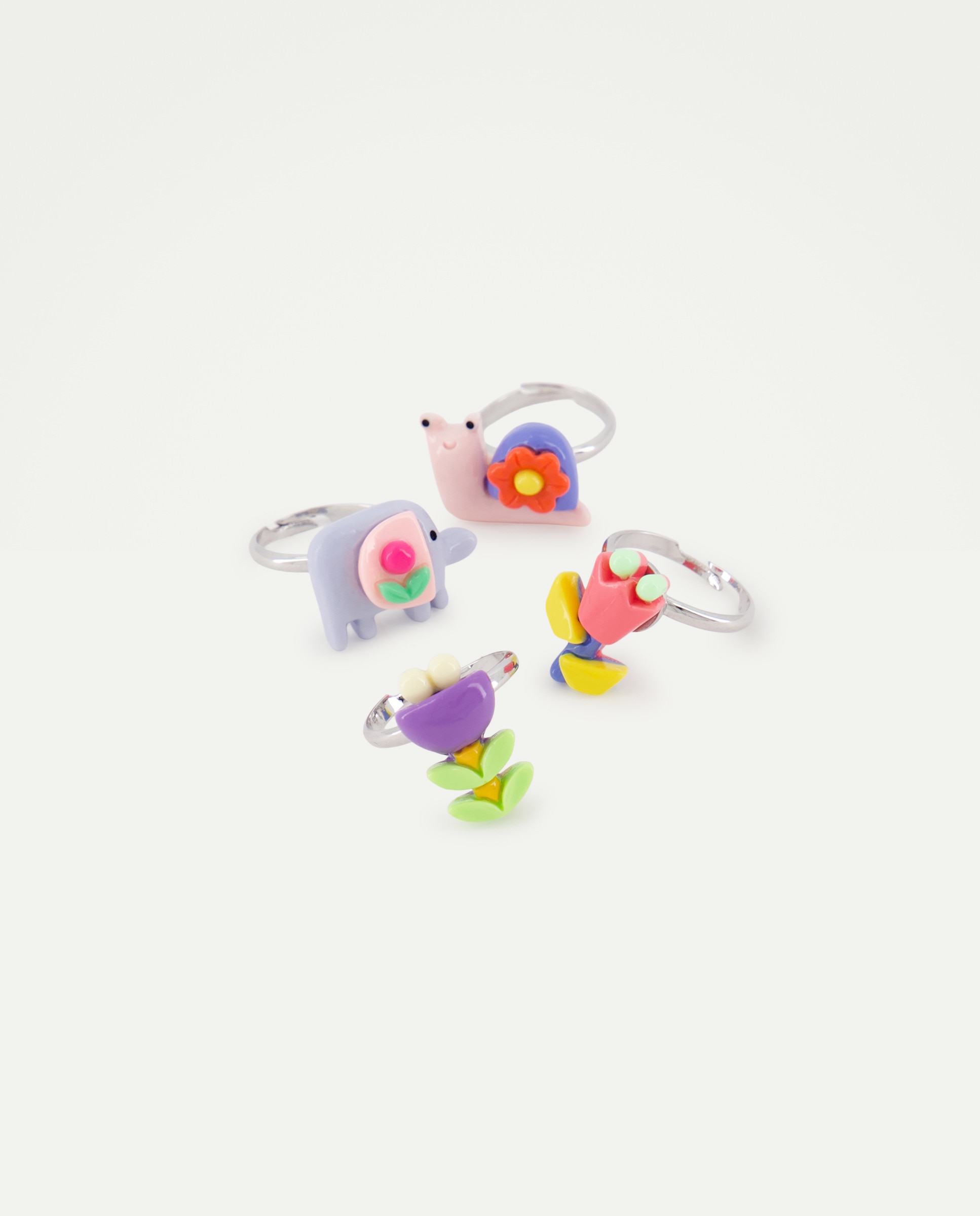 Anéis com Fantasia de Animais Multicolor-2