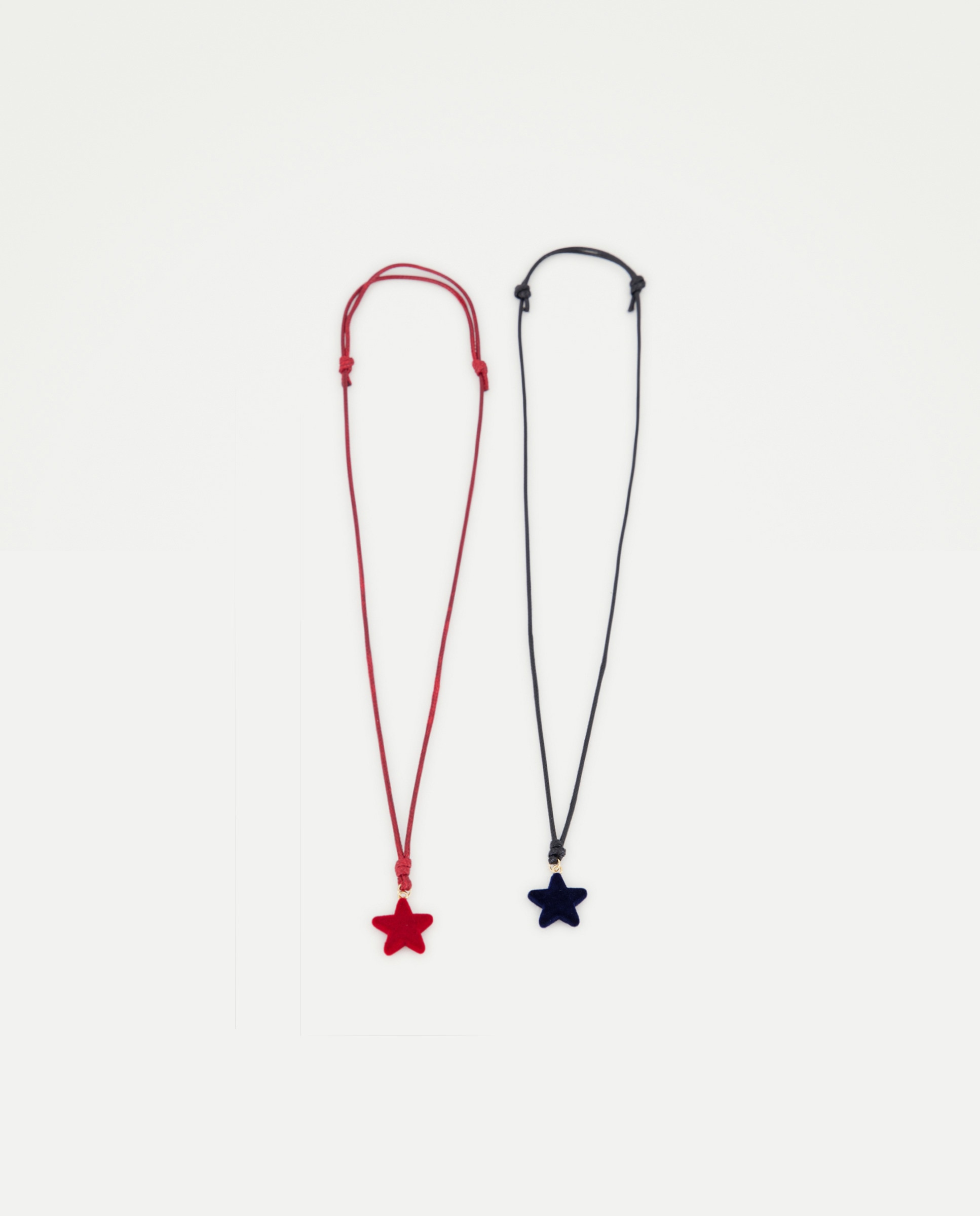 Pack x 2 Colares com Estrela de Veludo Multicolor-2