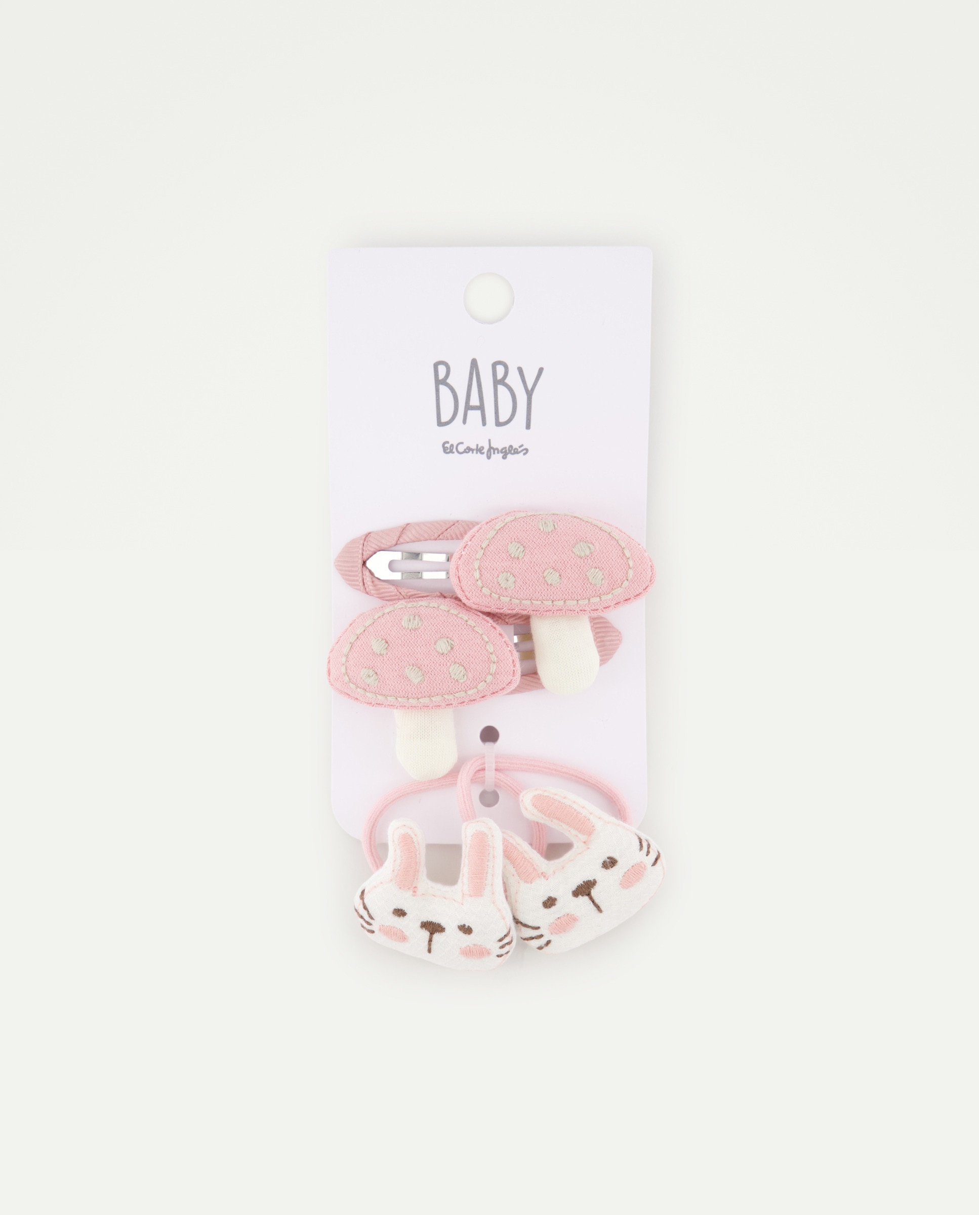 Imagem 0 de Pack de Ganchos + Elásticos de Bebé com Coelho e Cogumelos