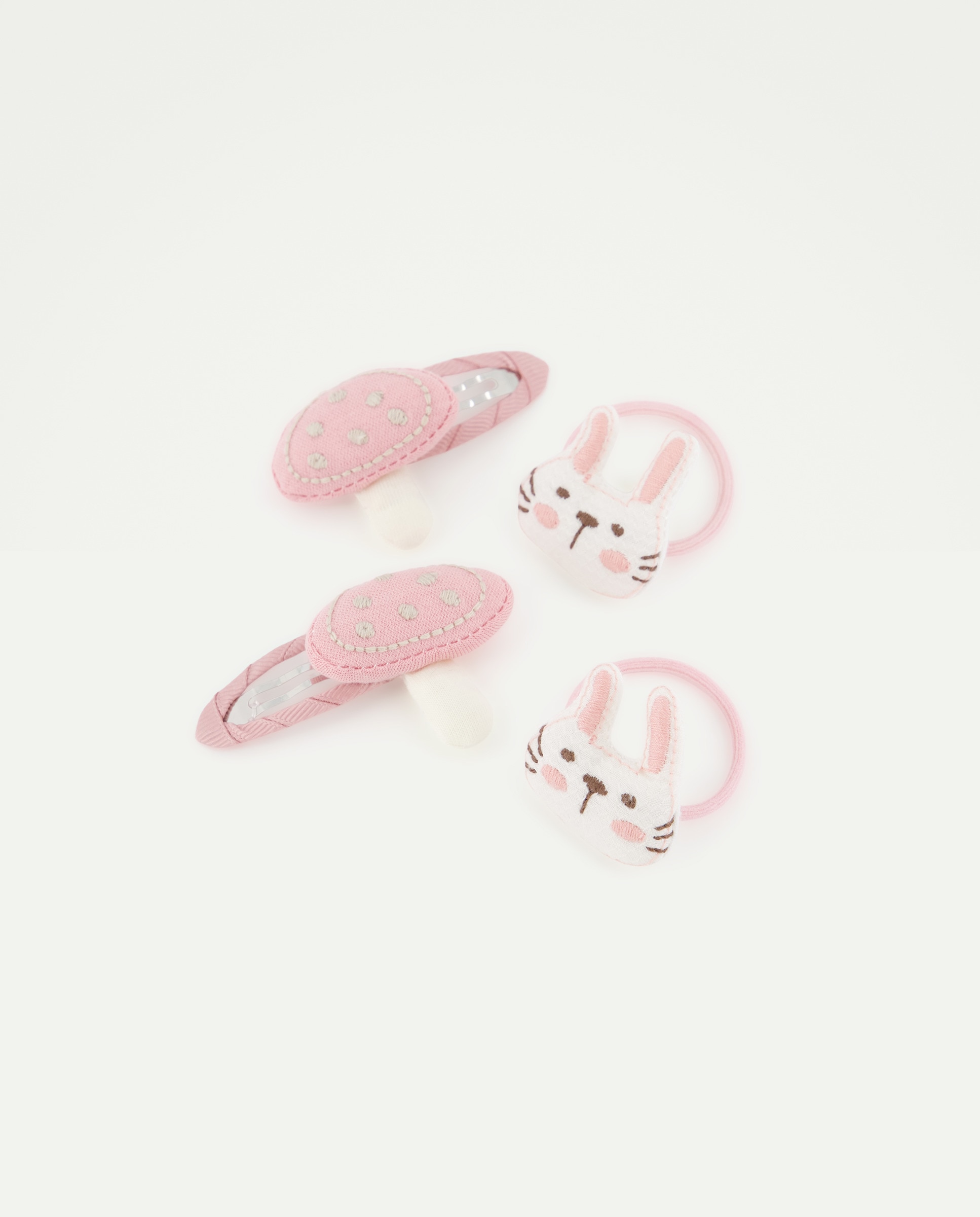Pack de Ganchos + Elásticos de Bebé com Coelho e Cogumelos Baby El Corte Inglés Multicolor-2