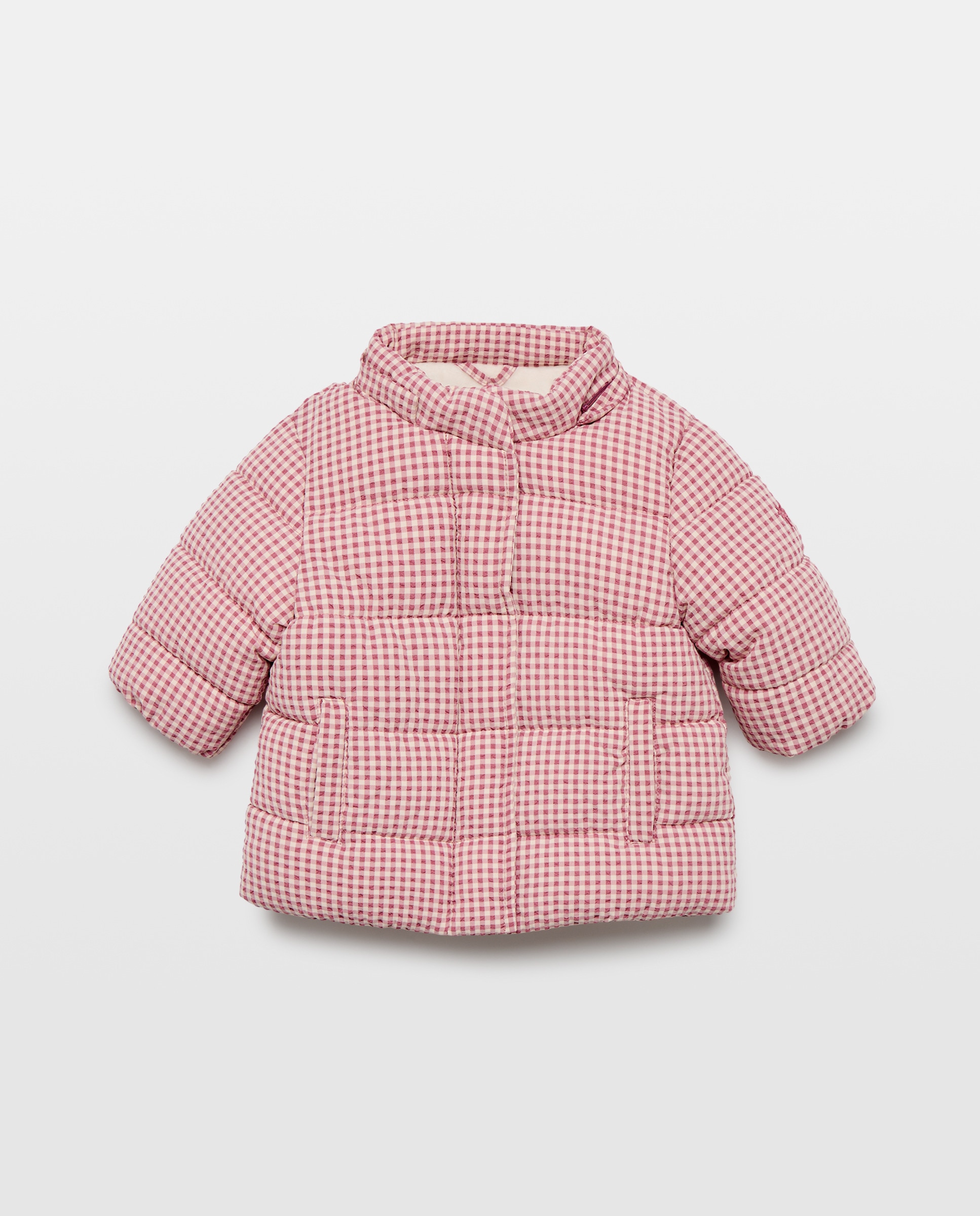 Parka nylon seersucker con capucha desmontable pelo largo de bebé - Coconut El Corte Inglés - Rosa Rosa-3