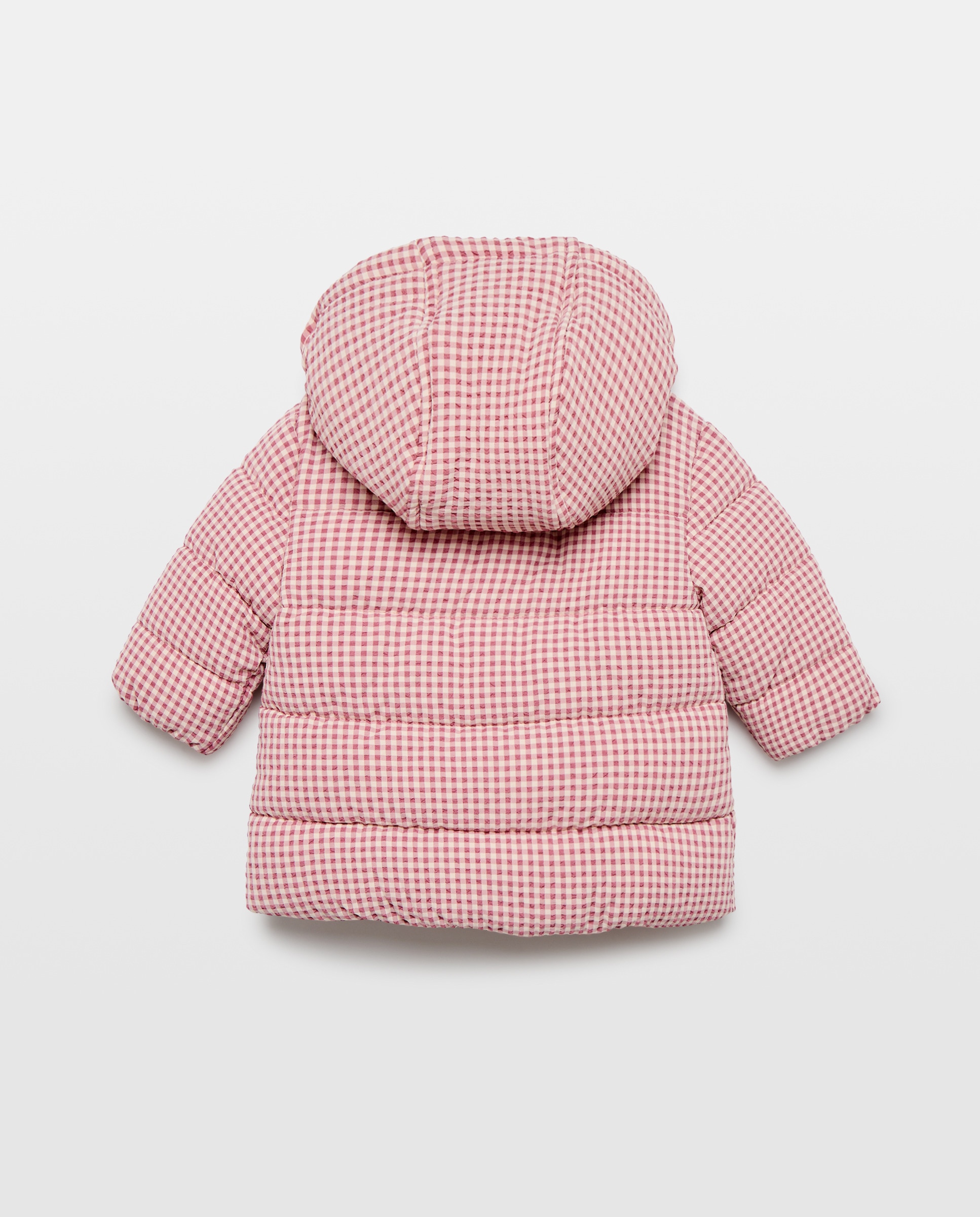 Parka nylon seersucker con capucha desmontable pelo largo de bebé - Coconut El Corte Inglés - Rosa Rosa-2
