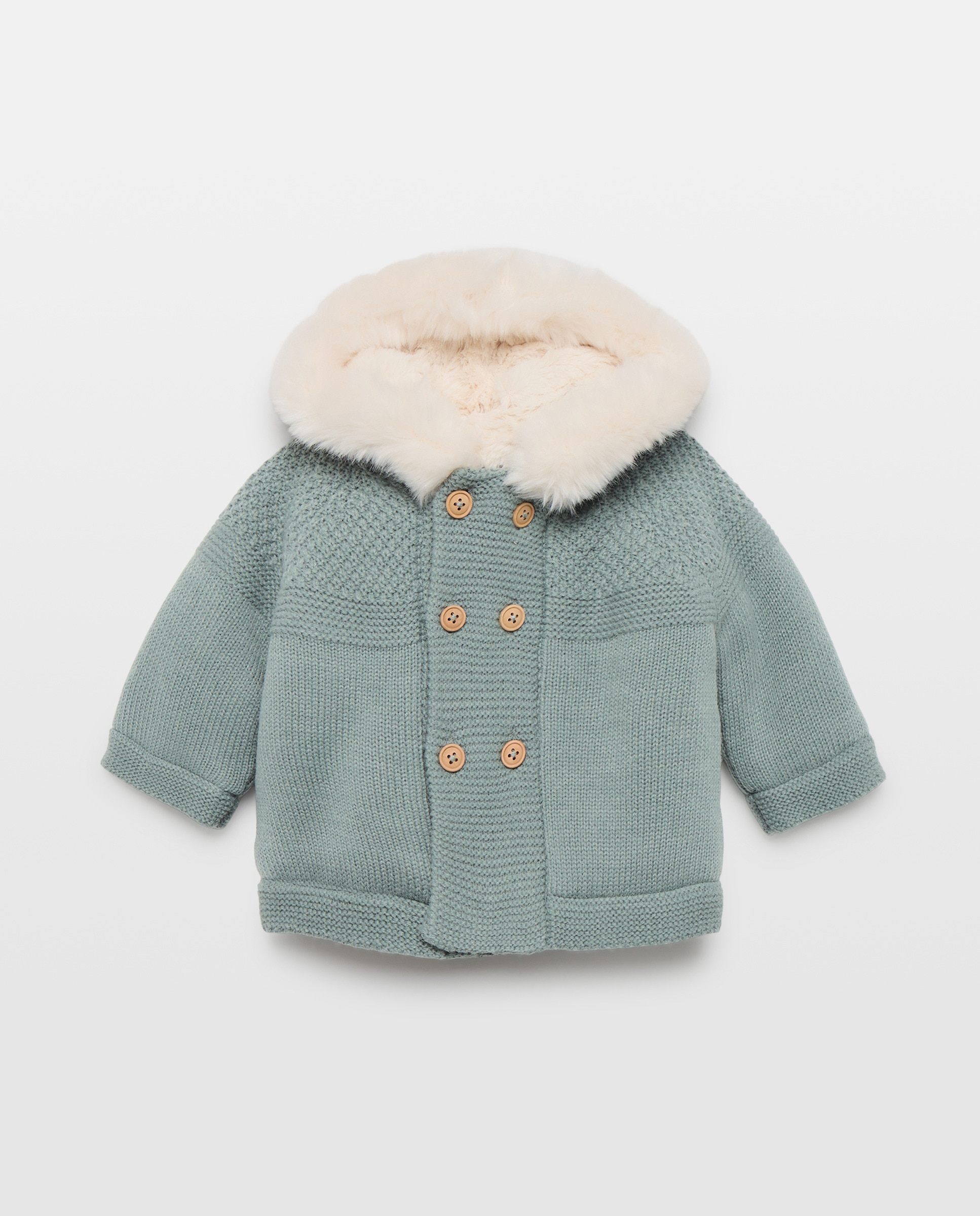 Chaquetón liso tricot de bebé - Coconut El Corte Inglés - Verde billar Verde billar-1