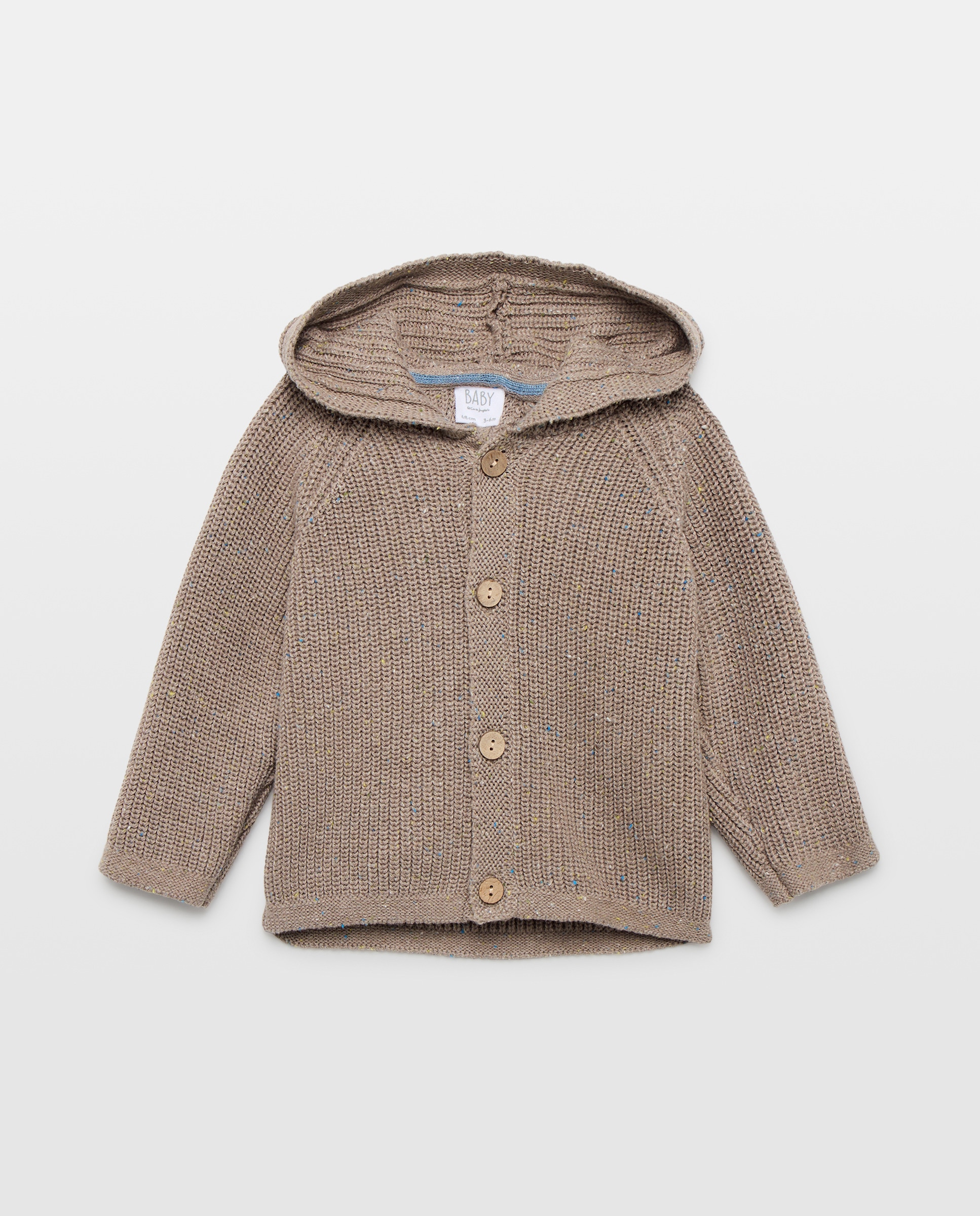 Chaqueta lisa tricot de bebé - Baby El Corte Inglés - Marrón Marrón-1