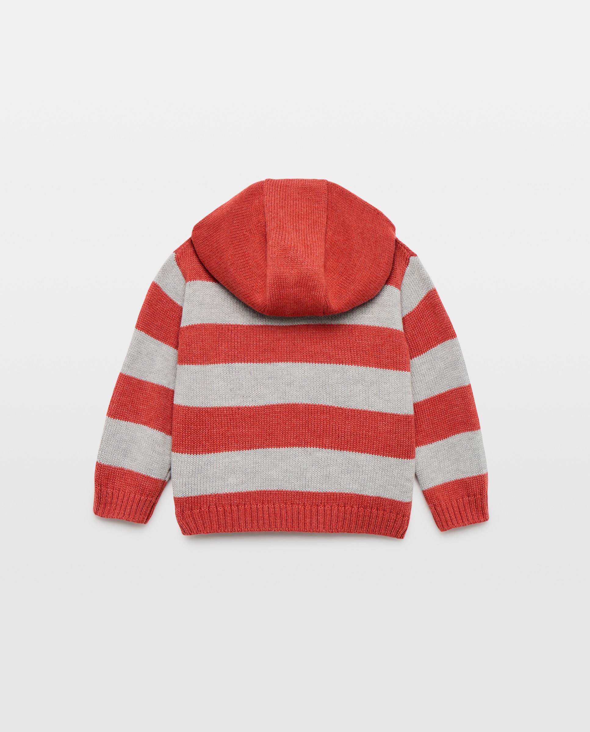 Camisola com Riscas e Capuz de Bebé Baby El Corte Inglés 600 Vermelho-2