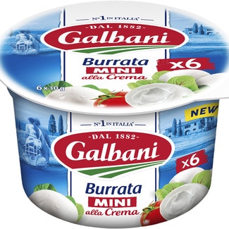 burrata italiana de vaca mini envase 180 g neto escurrido - Galbani