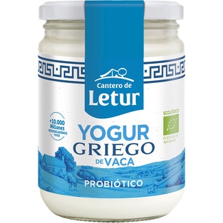 yogur griego de vaca natural ecológico probiótico tarro 420 g - El Cantero De Letur