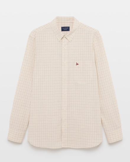 Camisa de Popelina Slim Fit aos Quadrados