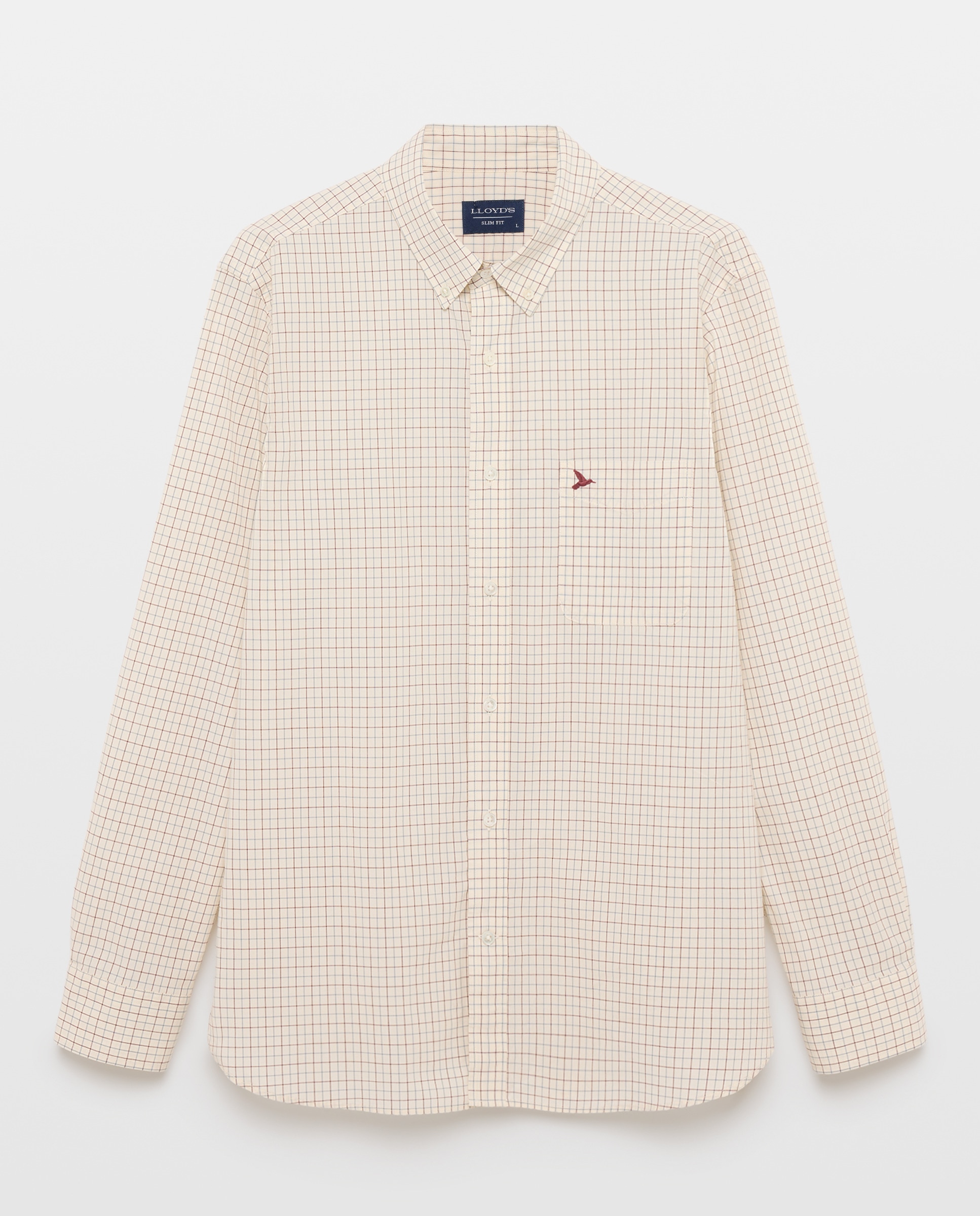 Imagem 0 de Camisa de Popelina Slim Fit aos Quadrados
