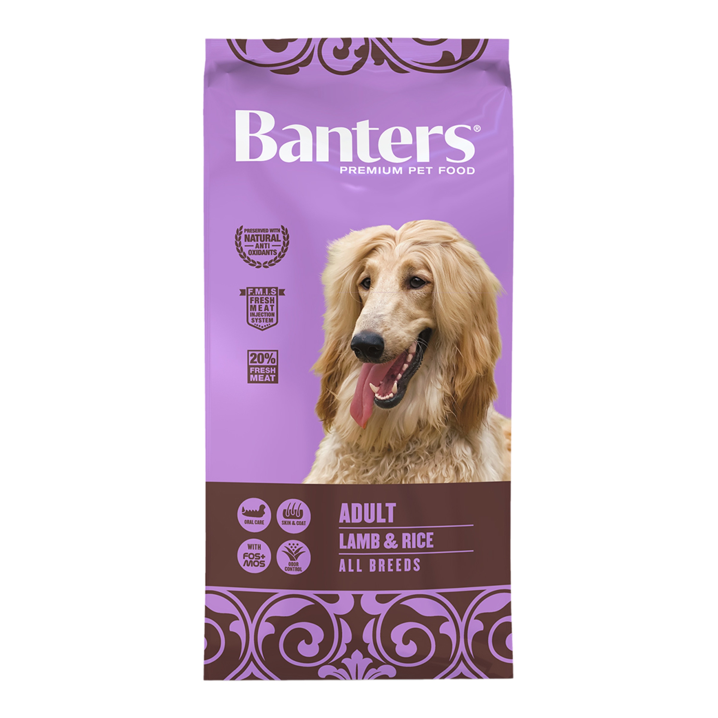 Imagen 0 de Pienso para perros adultos medianos Banters cordero y arroz 15 Kg