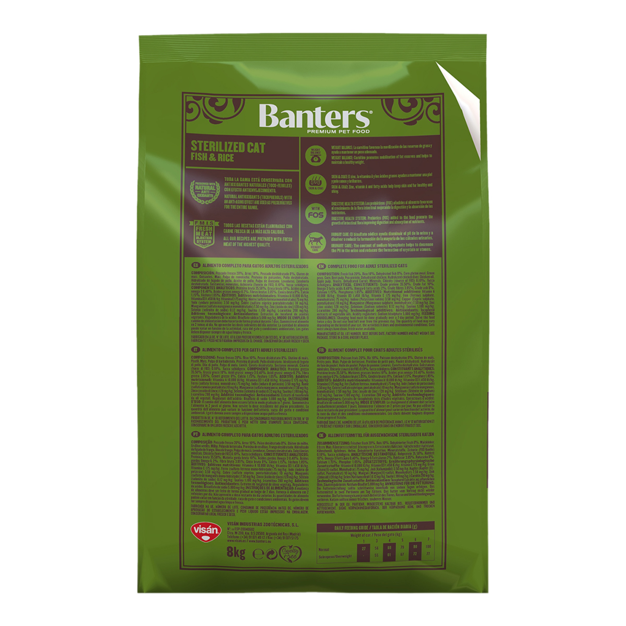 Pienso para gatos adultos esterilizados Banters pescado y arroz 2