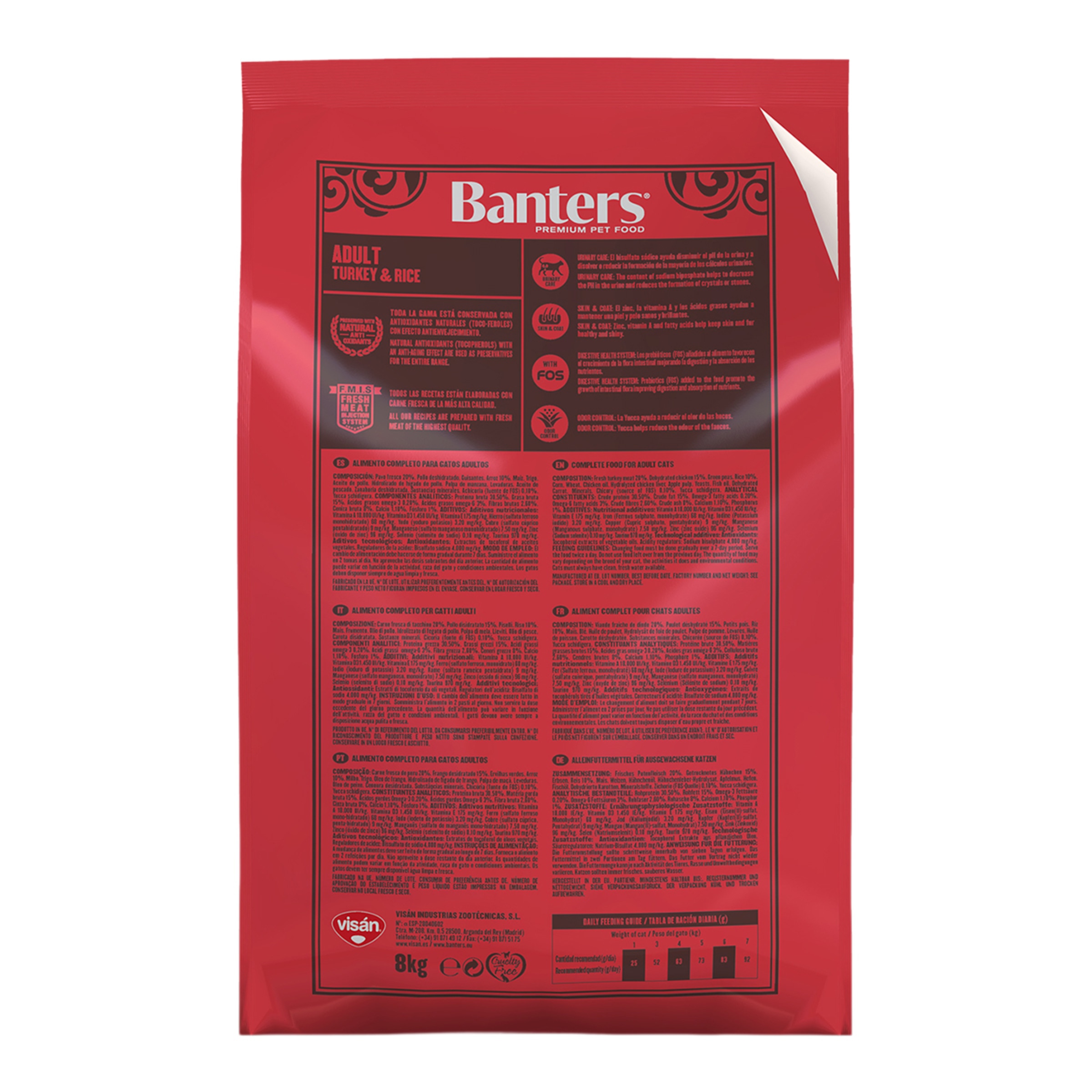 Pienso para gatos adultos Banters pavo y arroz 2 kg 2
