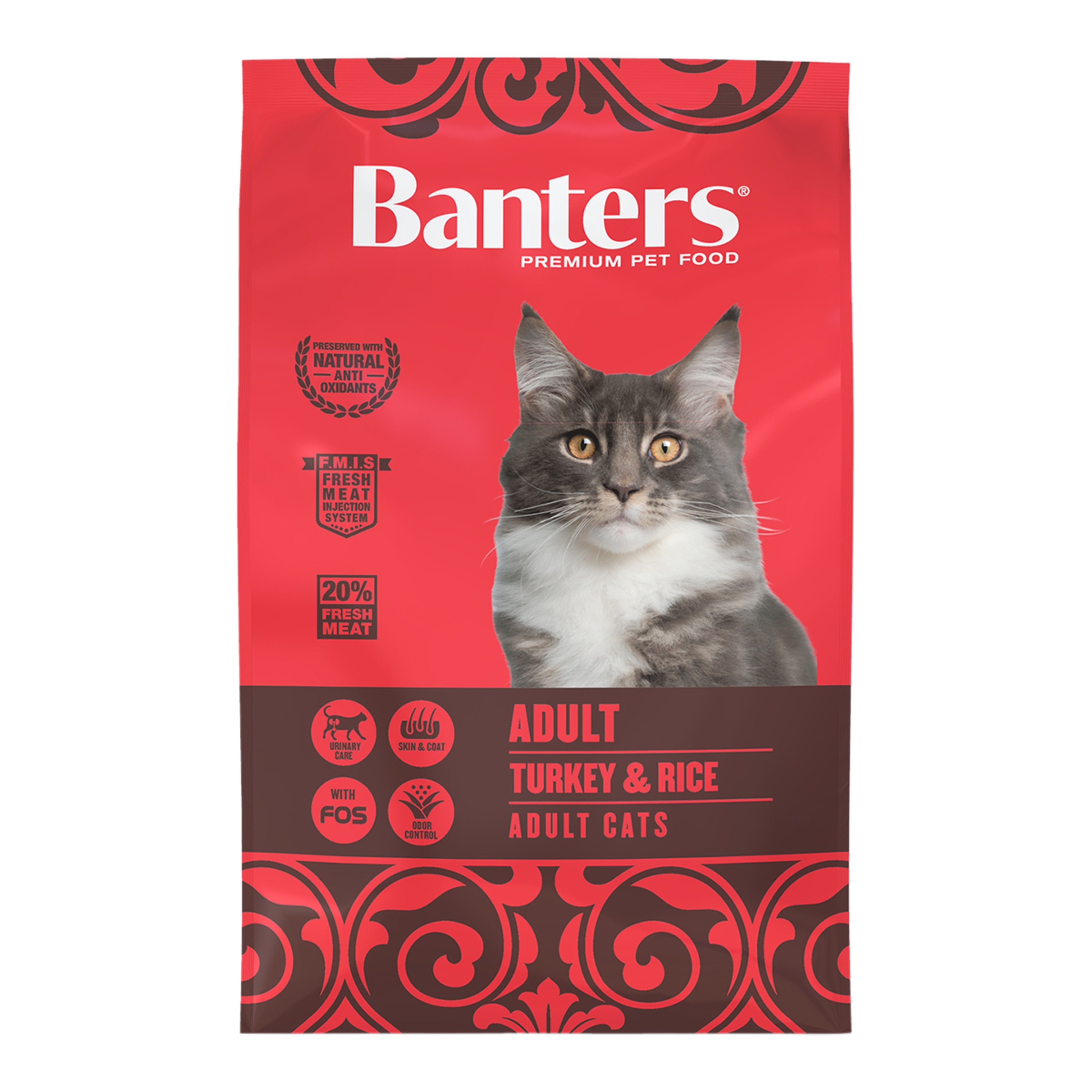 Imagen 0 de Pienso para gatos adultos Banters pavo y arroz 2 kg