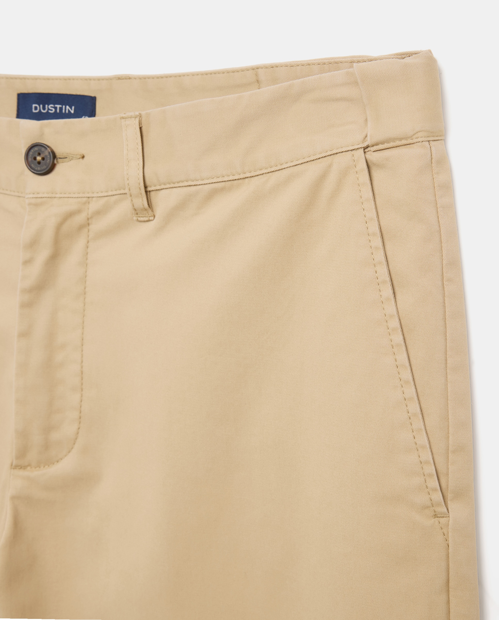 Calças Desportivas Básicas com Cós Extensível em Algodão Spandex Regulares Castanho-2