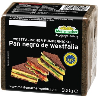 pan negro de Westfalia Pumpernickel paquete 500 g - Mestemacher