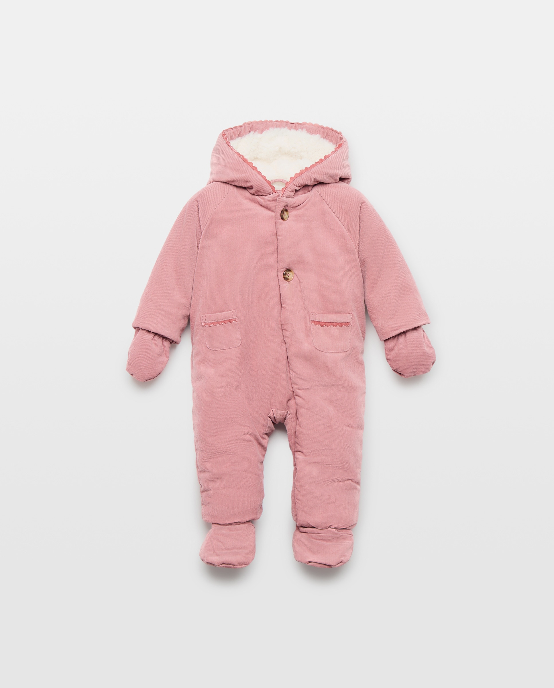 Imagem 0 de Babygrow de Bebé de Bombazina Fina Pés + Mãos com Dois Bolsos