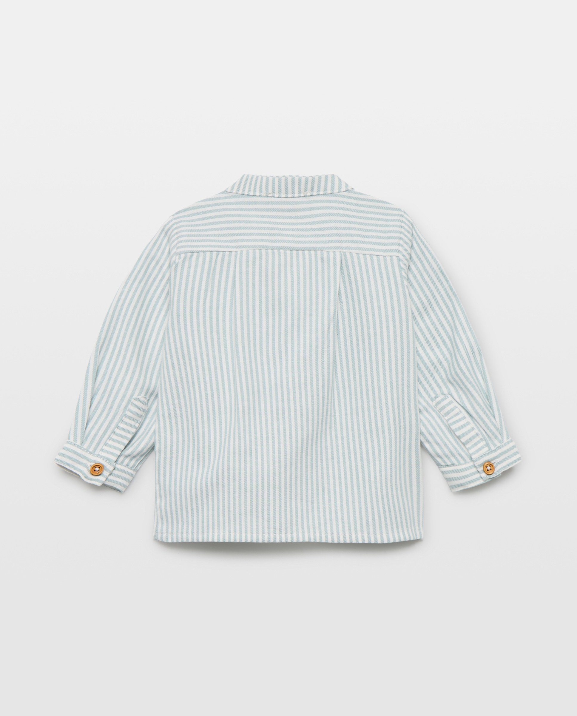 Camisa de manga larga con cuello mao de bebé - Coconut El Corte Inglés - Verde Verde-2