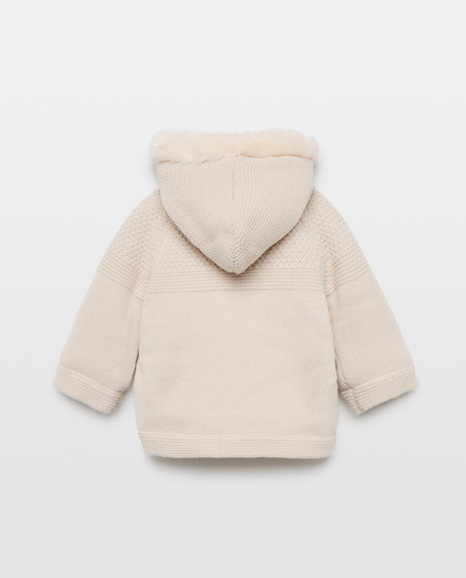 Chaquetón liso tricot de bebé - Coconut El Corte Inglés - Beige Beige-2