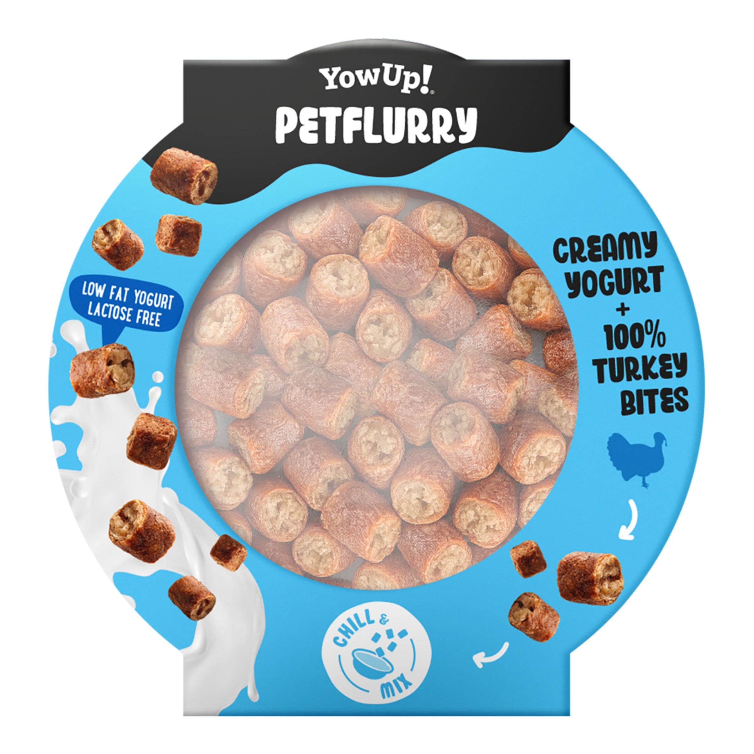 Yogur Petflurry con Topping sin lactosa para perros y gatos Yo wup pavo 125 g 3