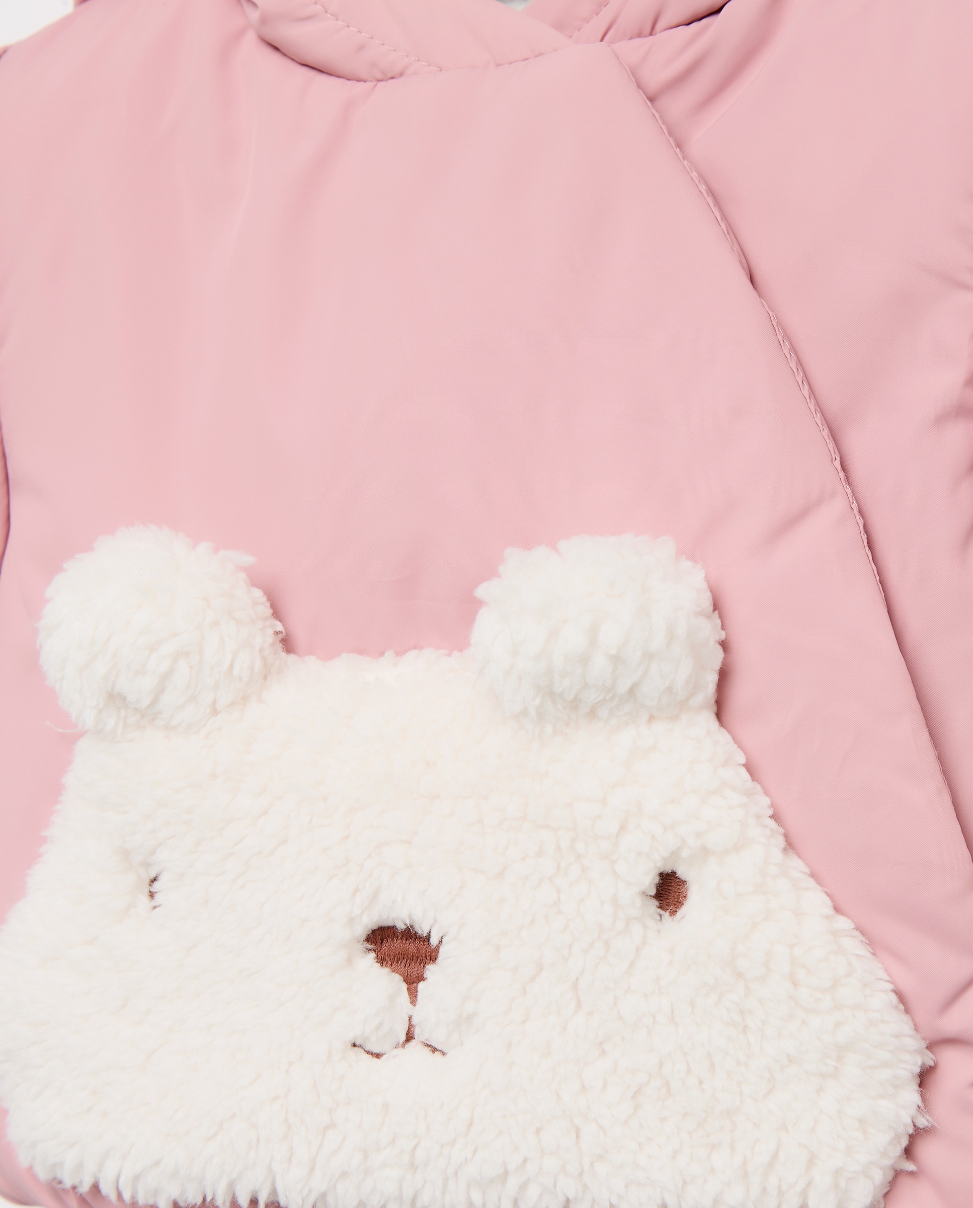 Parka de Pelo de Borrego de Bebé Baby El Corte Inglés 200 Rosa-3